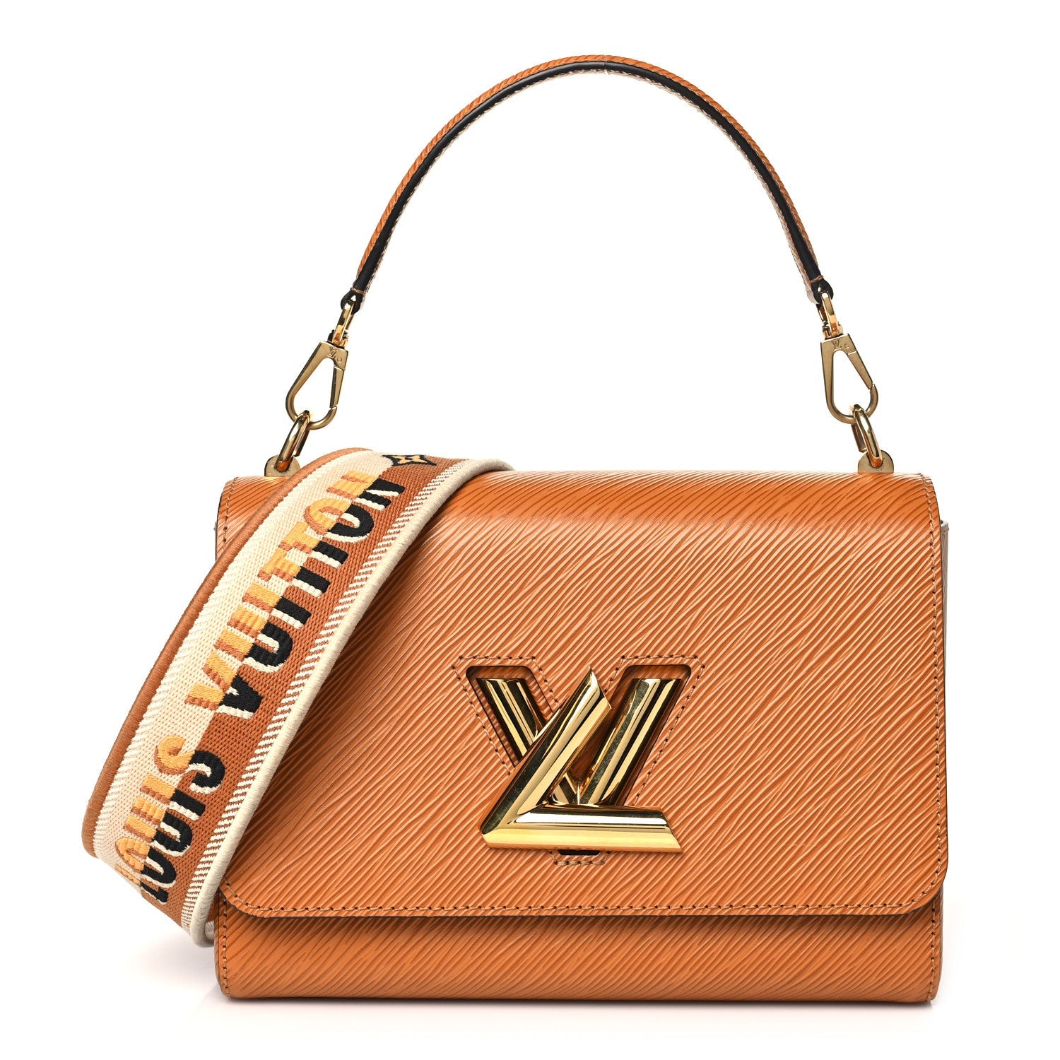 Epi Twist Shoulder Bag MM Gold Honey