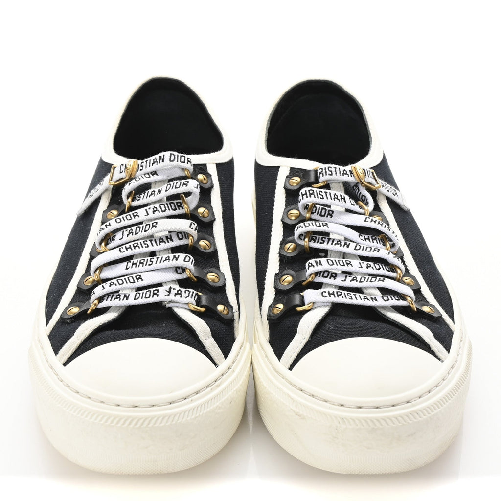 Canvas Walk'N'Dior Low Top Sneakers 40 Black