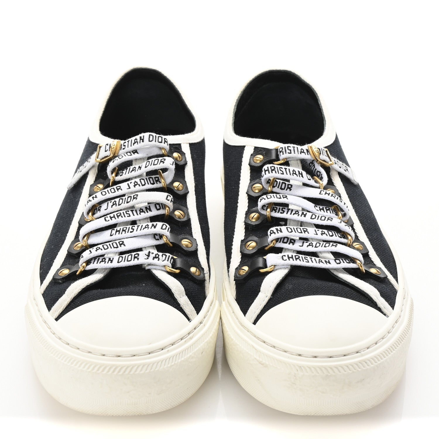 Canvas Walk'N'Dior Low Top Sneakers 40 Black