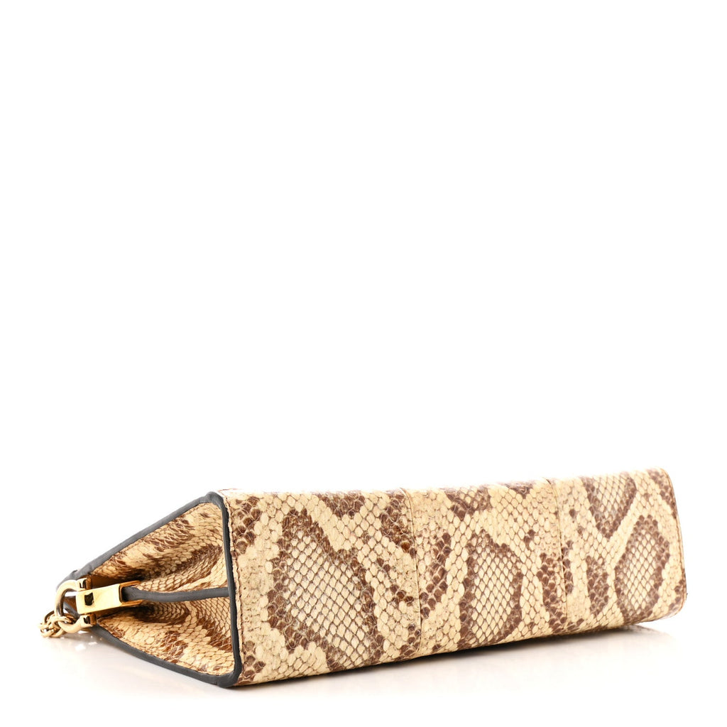 Raffia Elaphe GG Small Ophidia Chain Shoulder Bag Natural Cream Brown