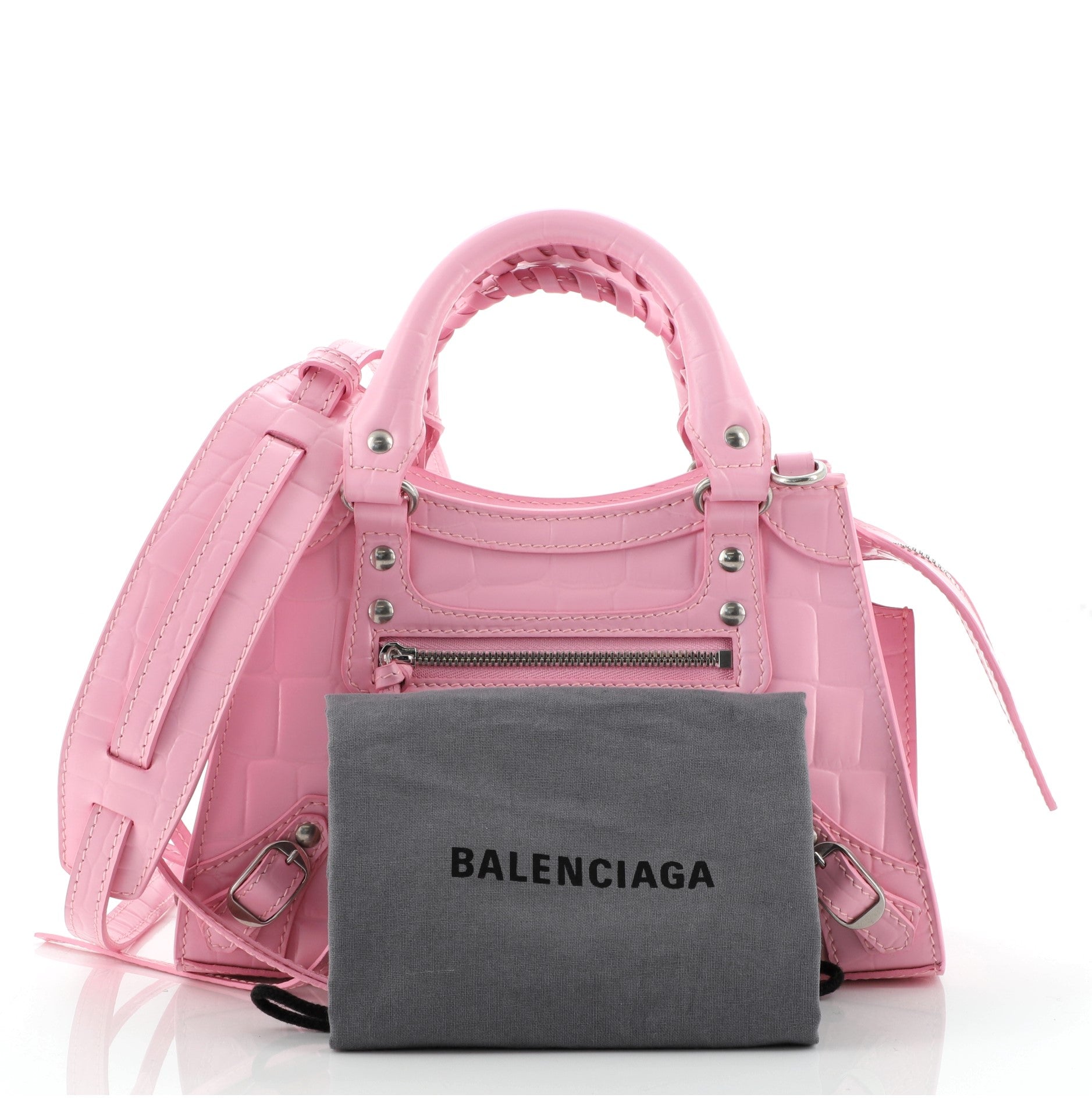 Neo Classic City Bag Crocodile Embossed Leather Mini
