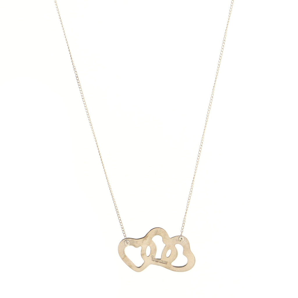 Triple Heart Pendant Necklace Sterling Silver