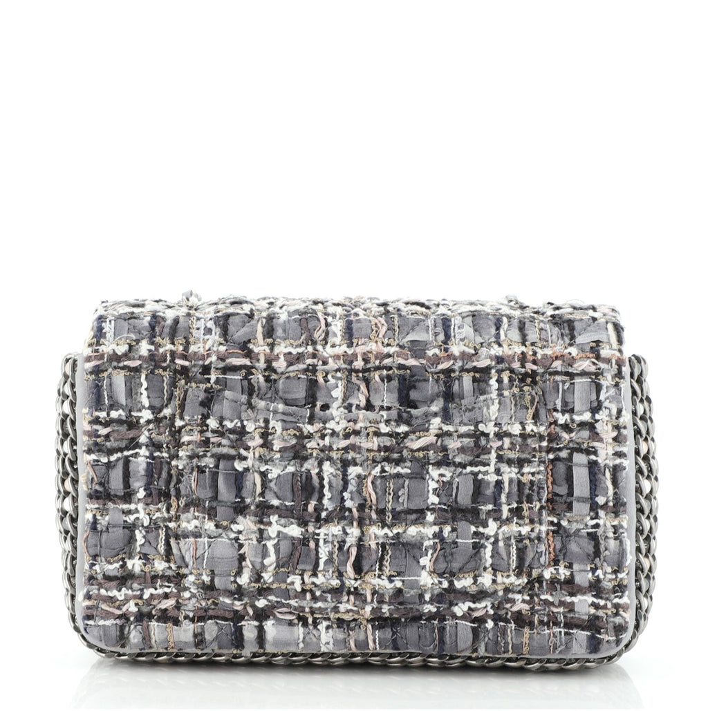 River of Pearls Flap Bag Quilted Tweed Mini