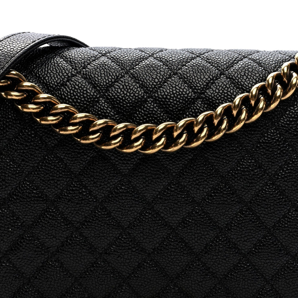 Caviar Quilted New Medium Boy Flap Black