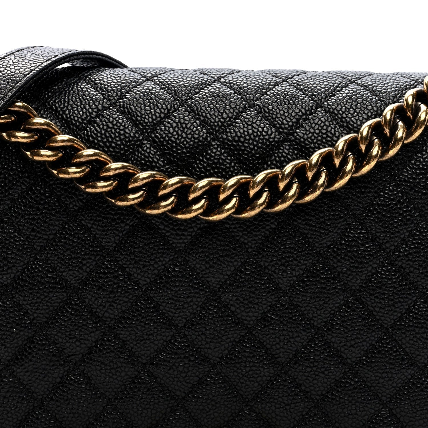 Caviar Quilted New Medium Boy Flap Black