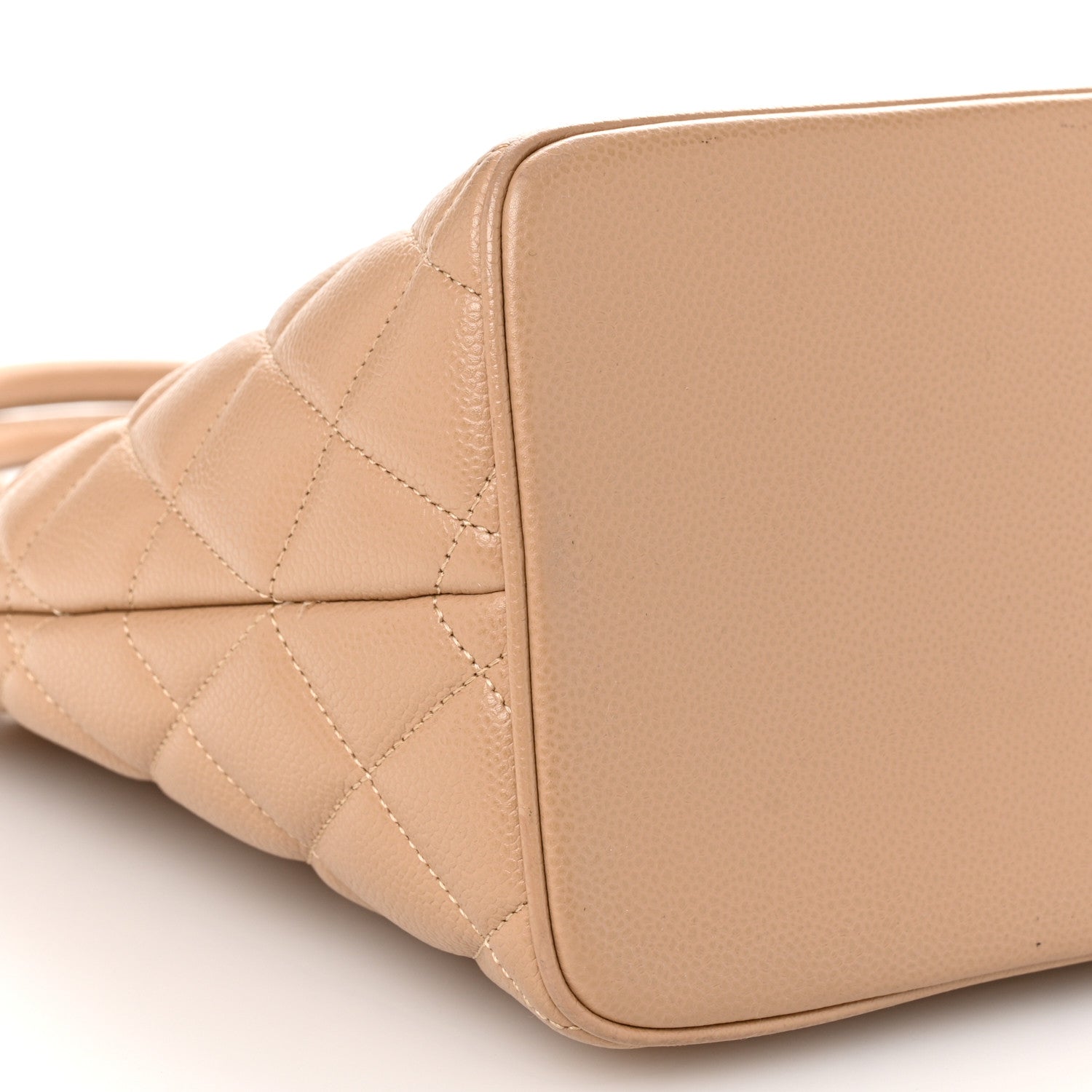 Caviar Quilted Medallion Tote Beige