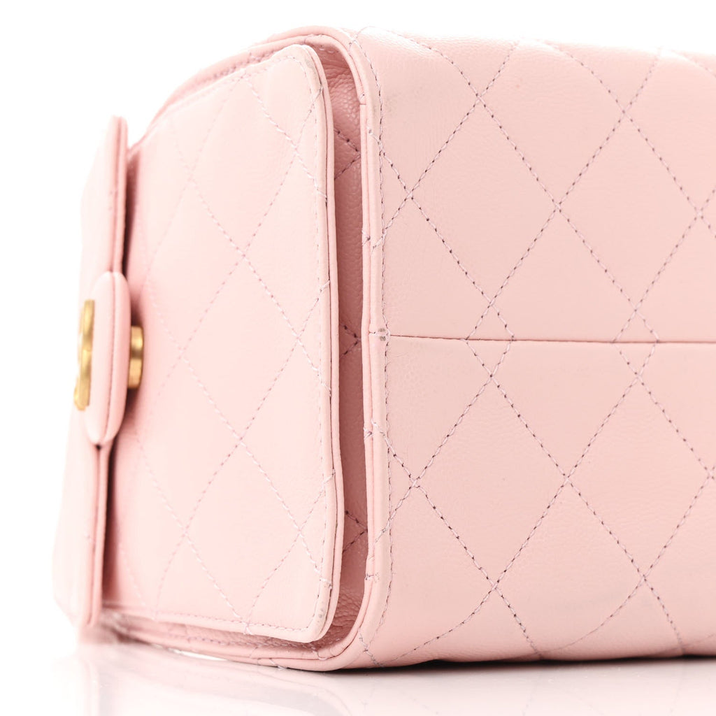 Caviar Quilted Small Chanel 25 Handbag Light Pink