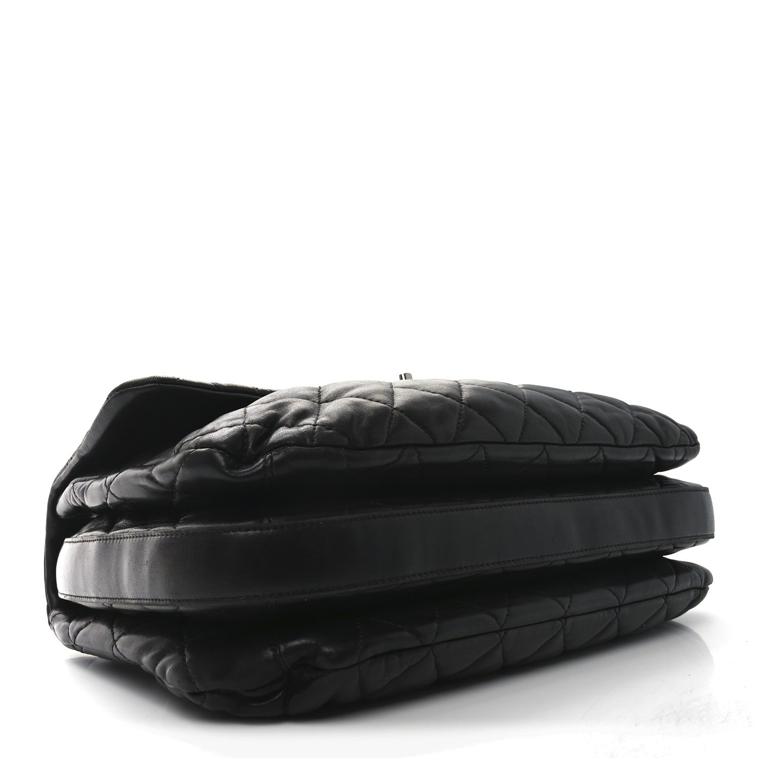 Lambskin Quilted Chanel 3 Maxi Flap Bag Black