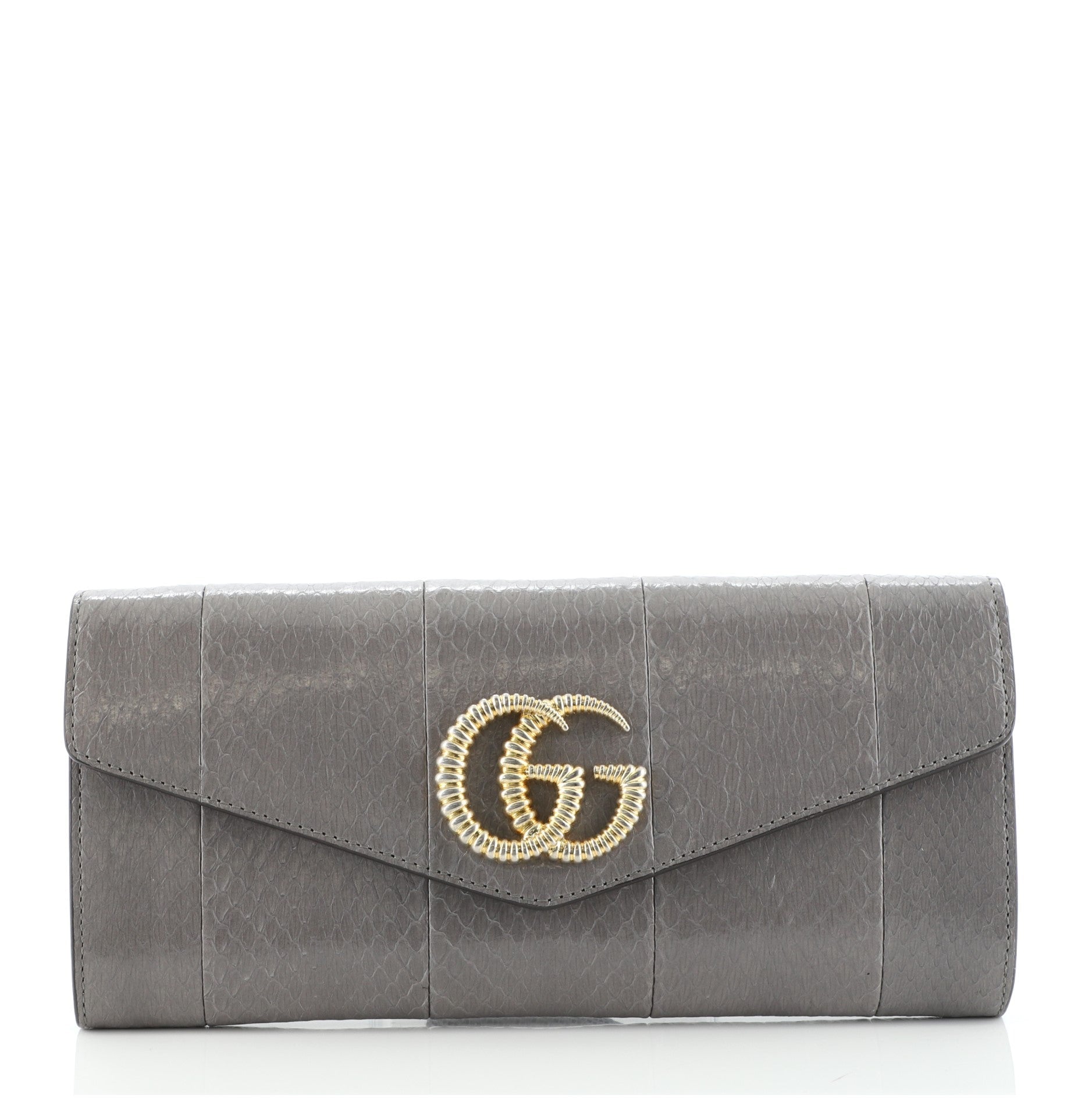 GG Marmont Clutch Python Embossed and Leather