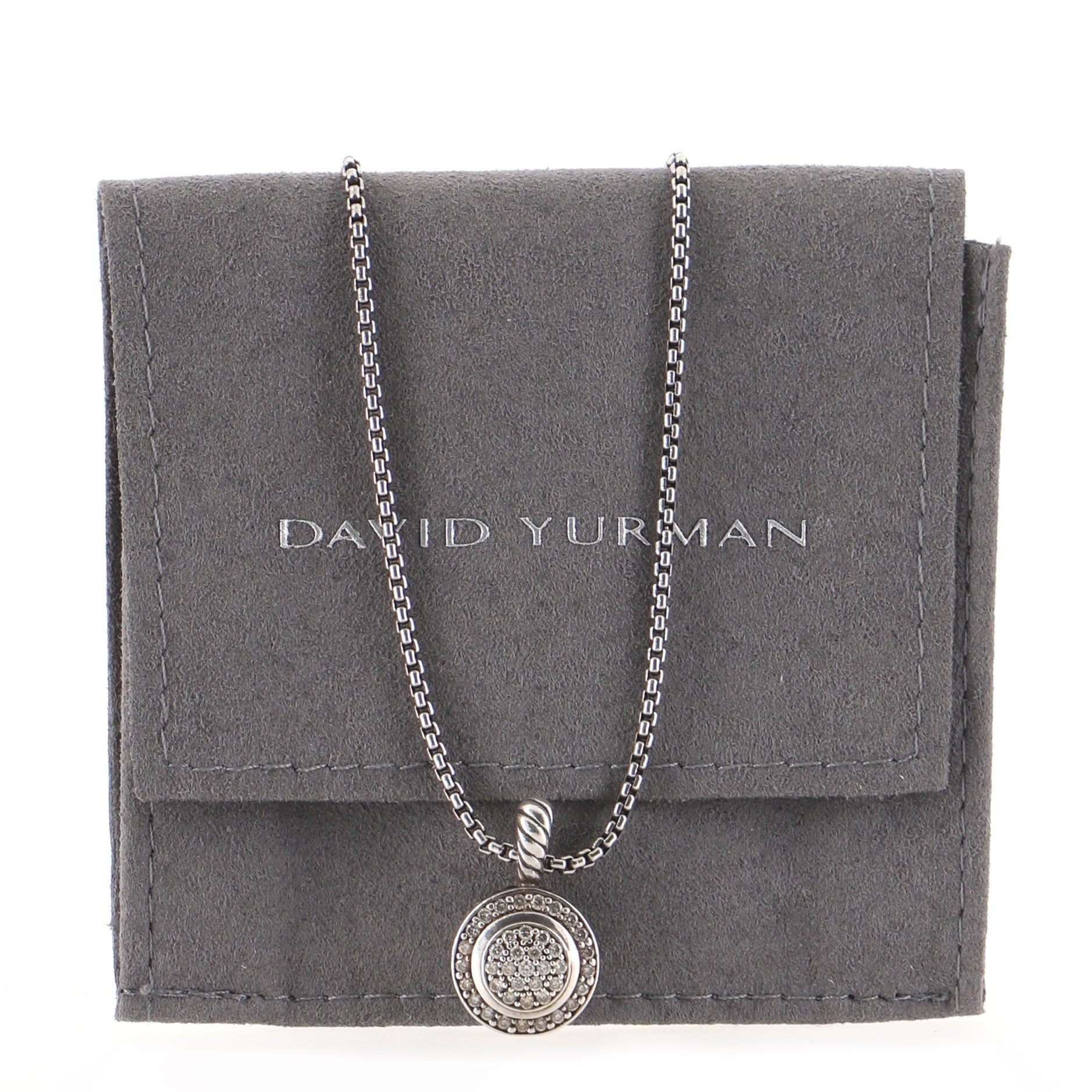 Cerise Pendant Necklace Sterling Silver with Diamonds Petite