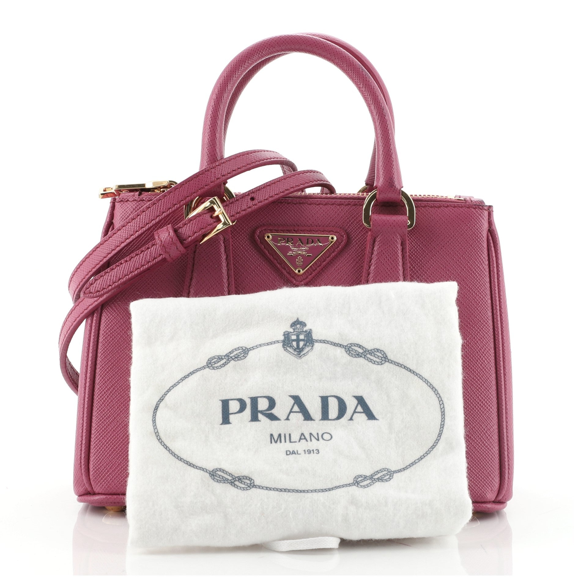 Galleria Double Zip Tote Saffiano Leather Mini