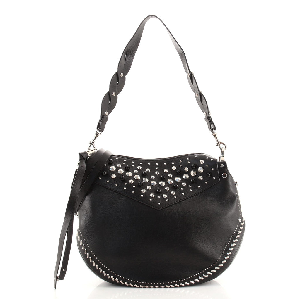 Artie Hobo Leather with Studded Detail Mini