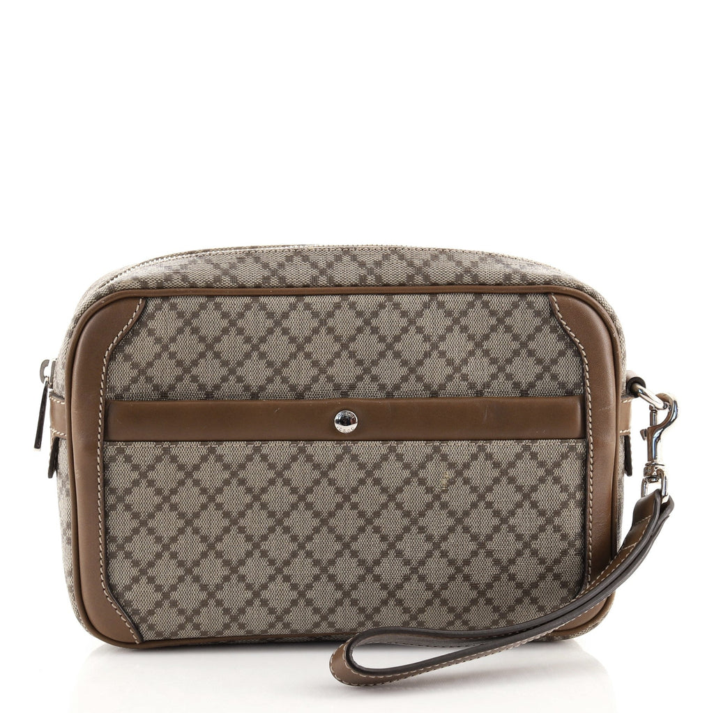 Wristlet Clutch Diamante Coated Canvas