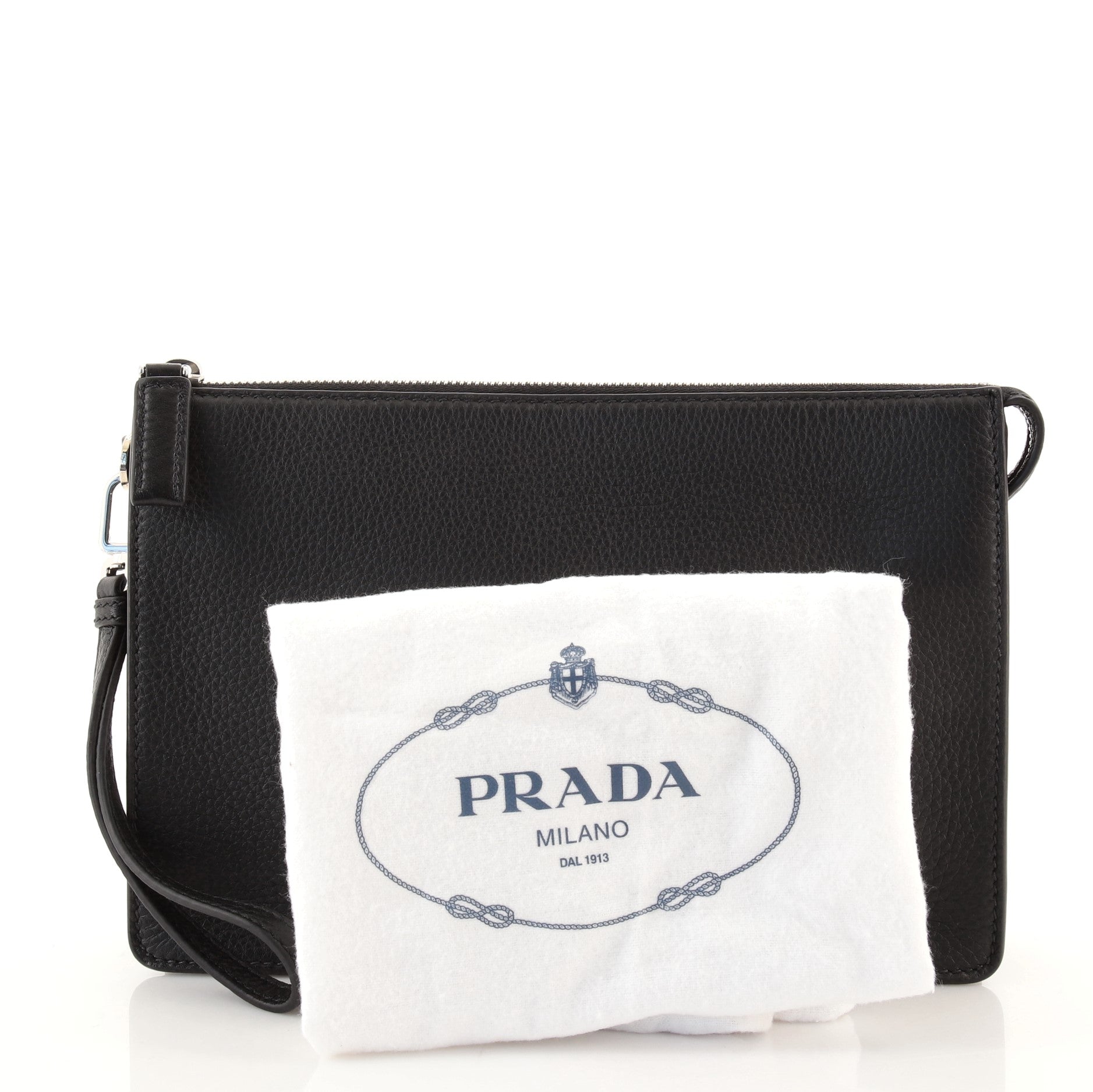 Wristlet Zip Clutch Vitello Daino Medium