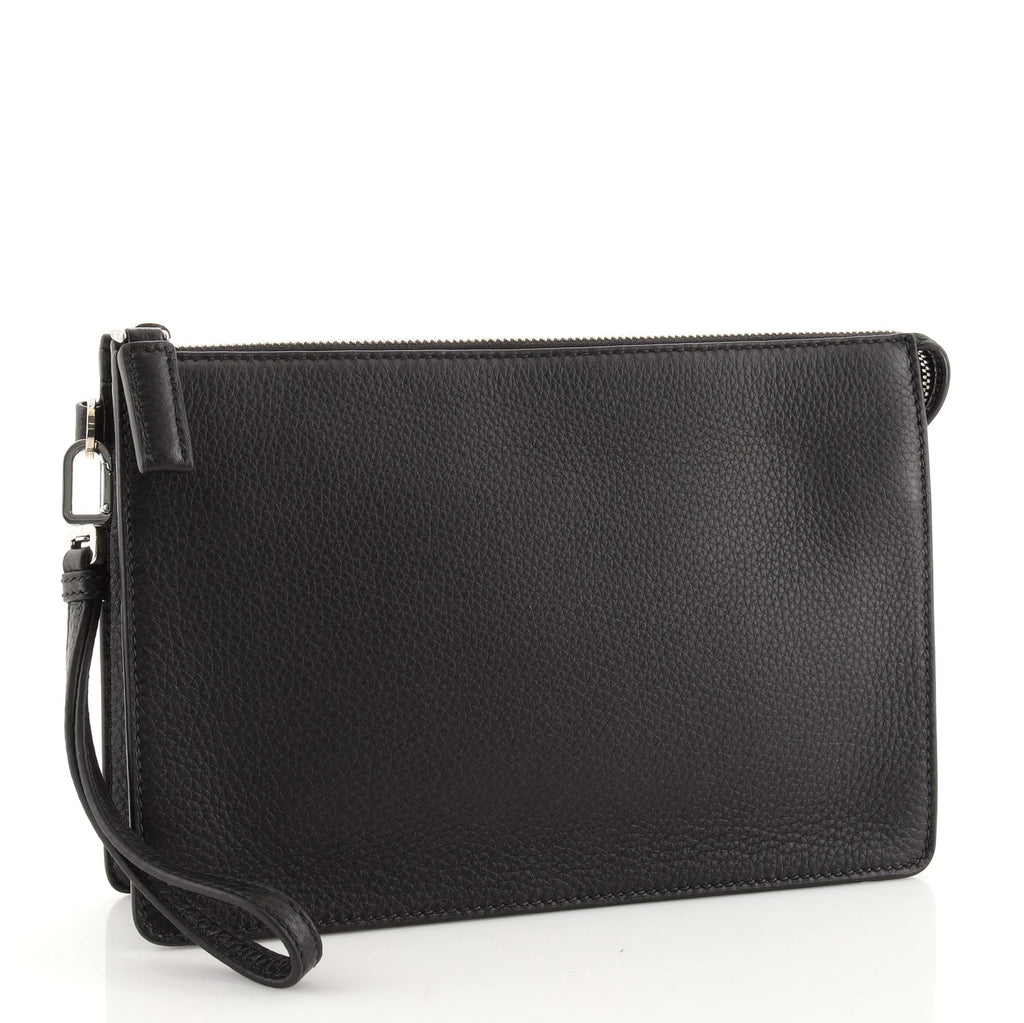 Wristlet Zip Clutch Vitello Daino Medium
