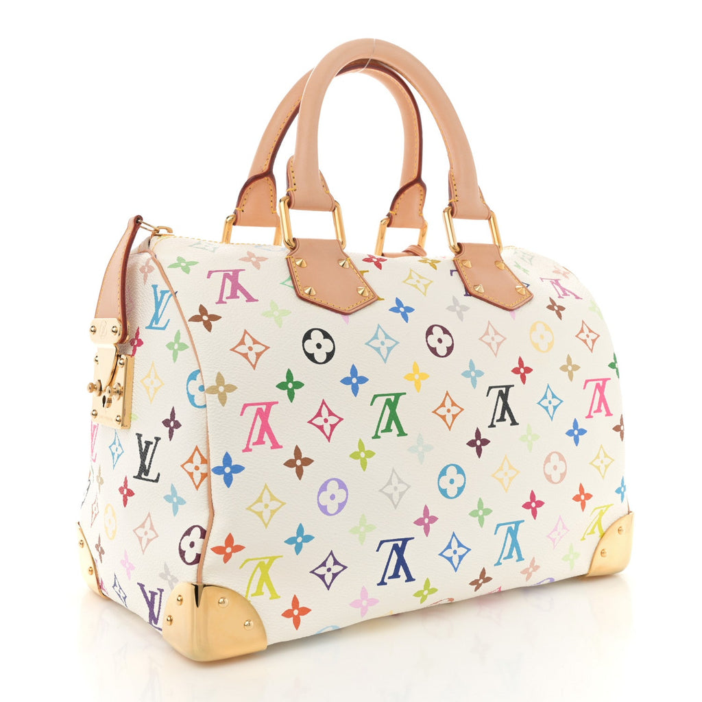 Monogram Multicolor Speedy 30 White