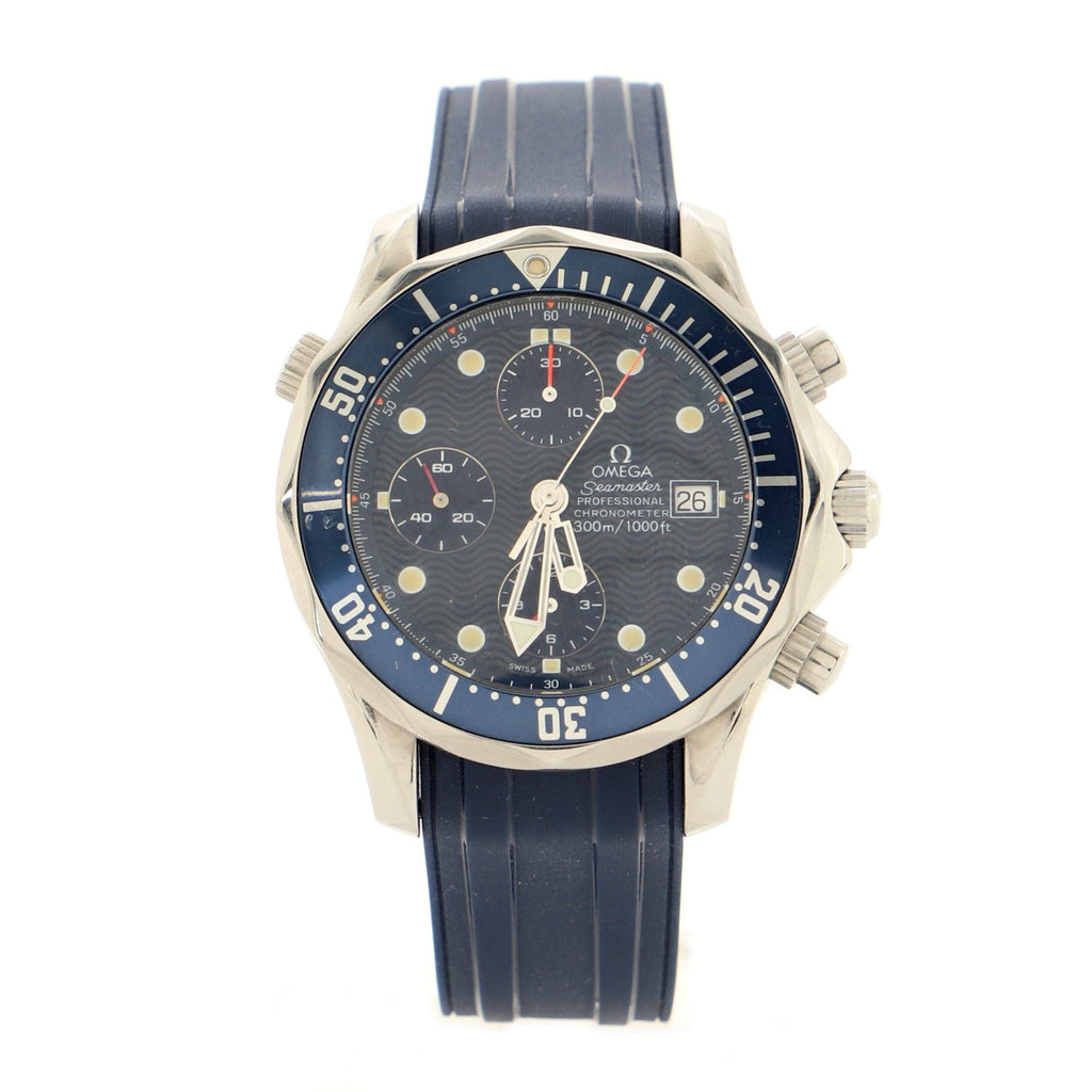 Seamaster Professional Diver 300M Co-Axial Master Chronometer Chronograph Automatic Watch Stainless Steel and Rubber 42