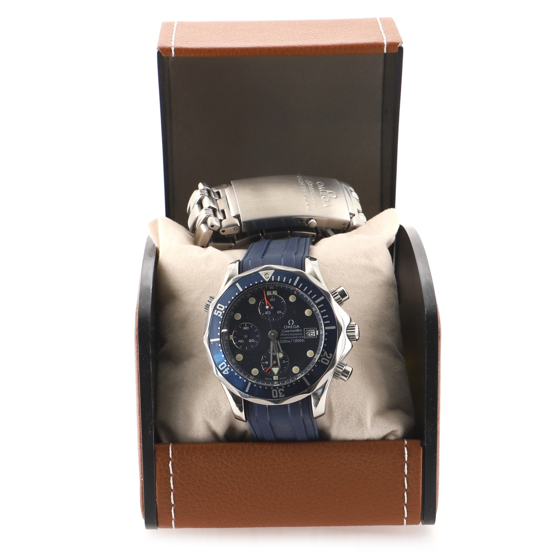 Seamaster Professional Diver 300M Co-Axial Master Chronometer Chronograph Automatic Watch Stainless Steel and Rubber 42