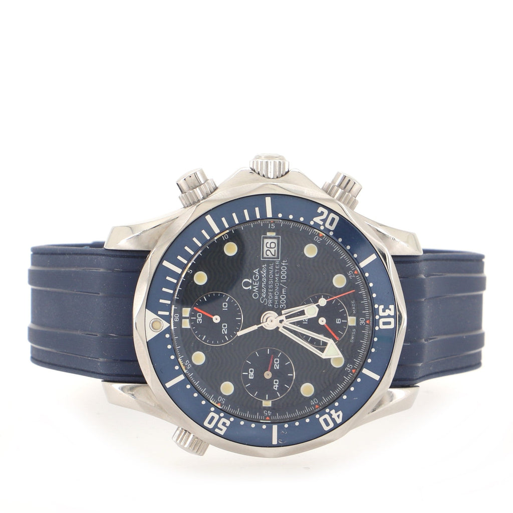 Seamaster Professional Diver 300M Co-Axial Master Chronometer Chronograph Automatic Watch Stainless Steel and Rubber 42