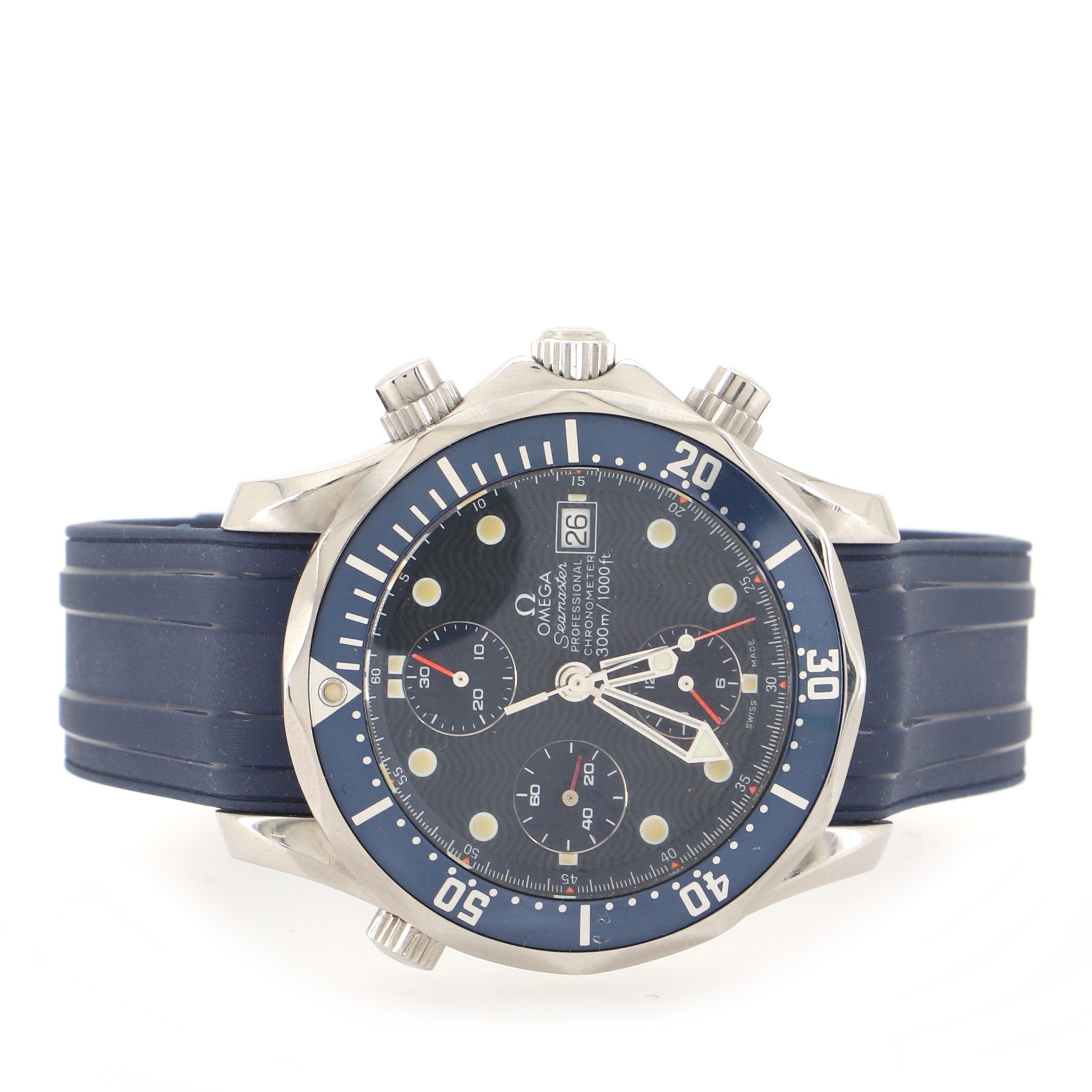 Seamaster Professional Diver 300M Co-Axial Master Chronometer Chronograph Automatic Watch Stainless Steel and Rubber 42