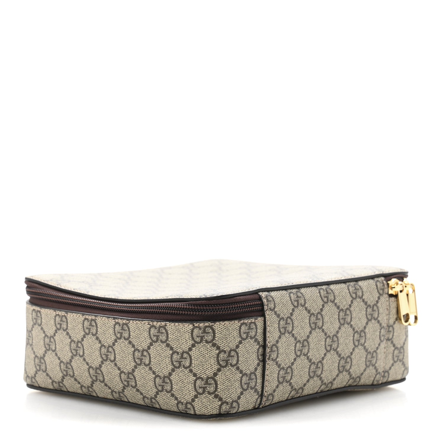 GG Supreme Monogram Medium Packing Cube Beige Ebony New Acero