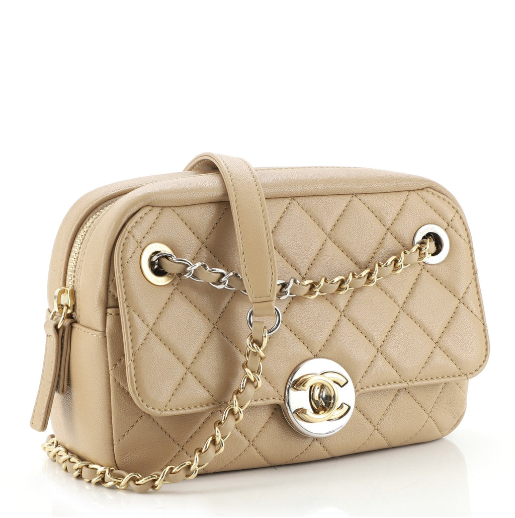 CC Turn & Lock Camera Bag Quilted Calfskin Mini