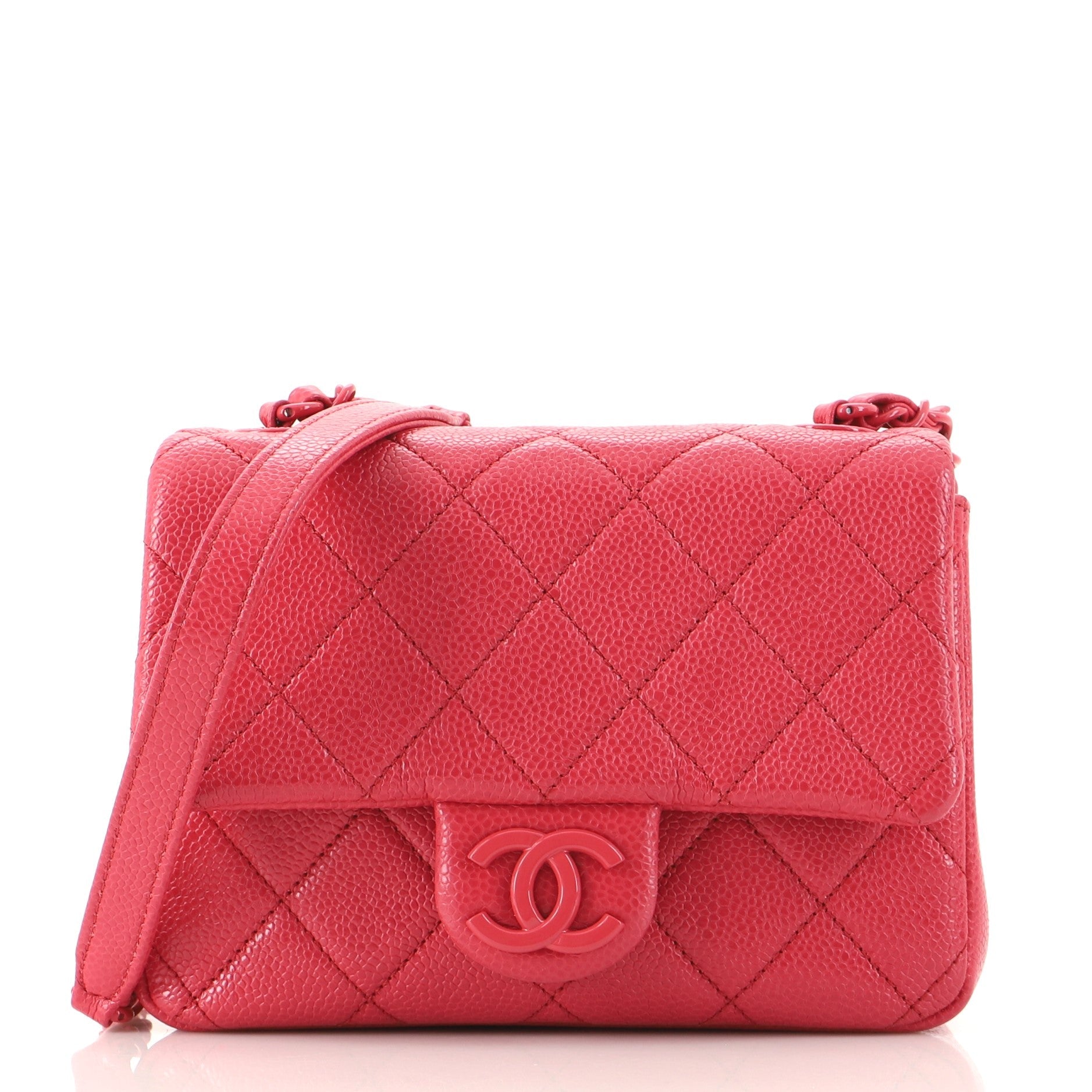 Incognito Square Flap Bag Quilted Caviar Mini