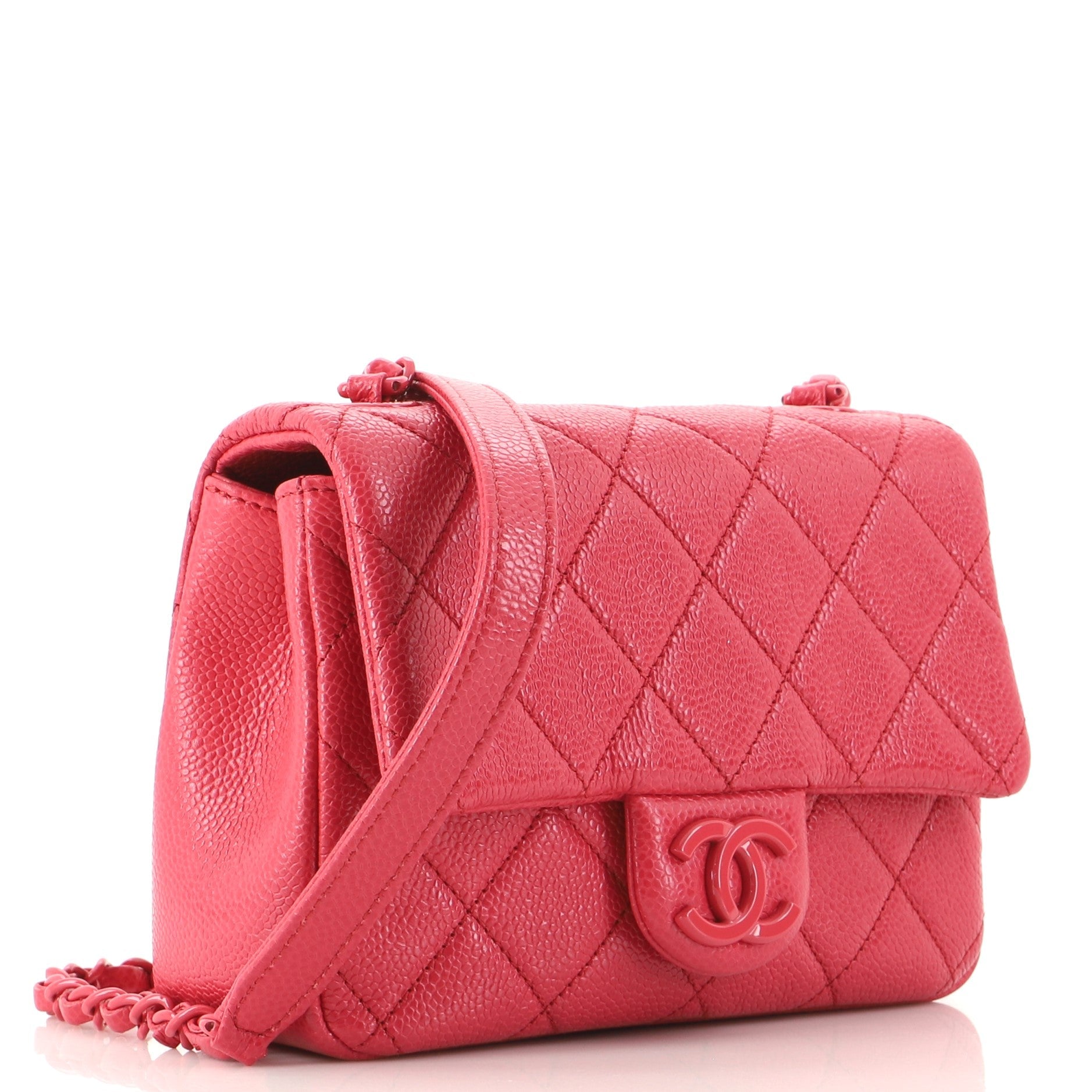 Incognito Square Flap Bag Quilted Caviar Mini