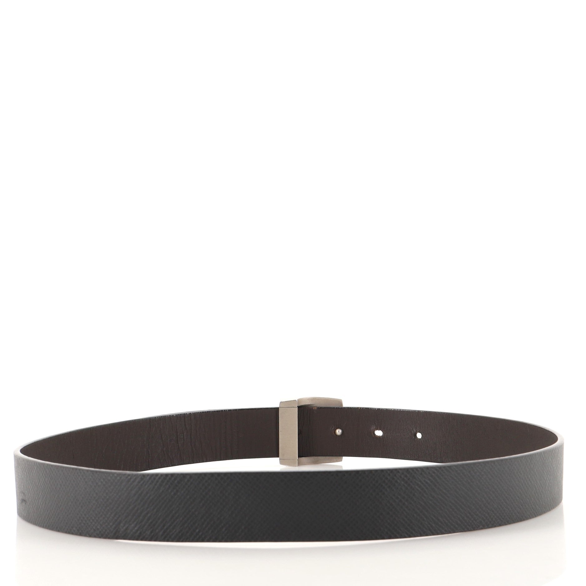 LV Cut Belt Taiga Leather Thin 85