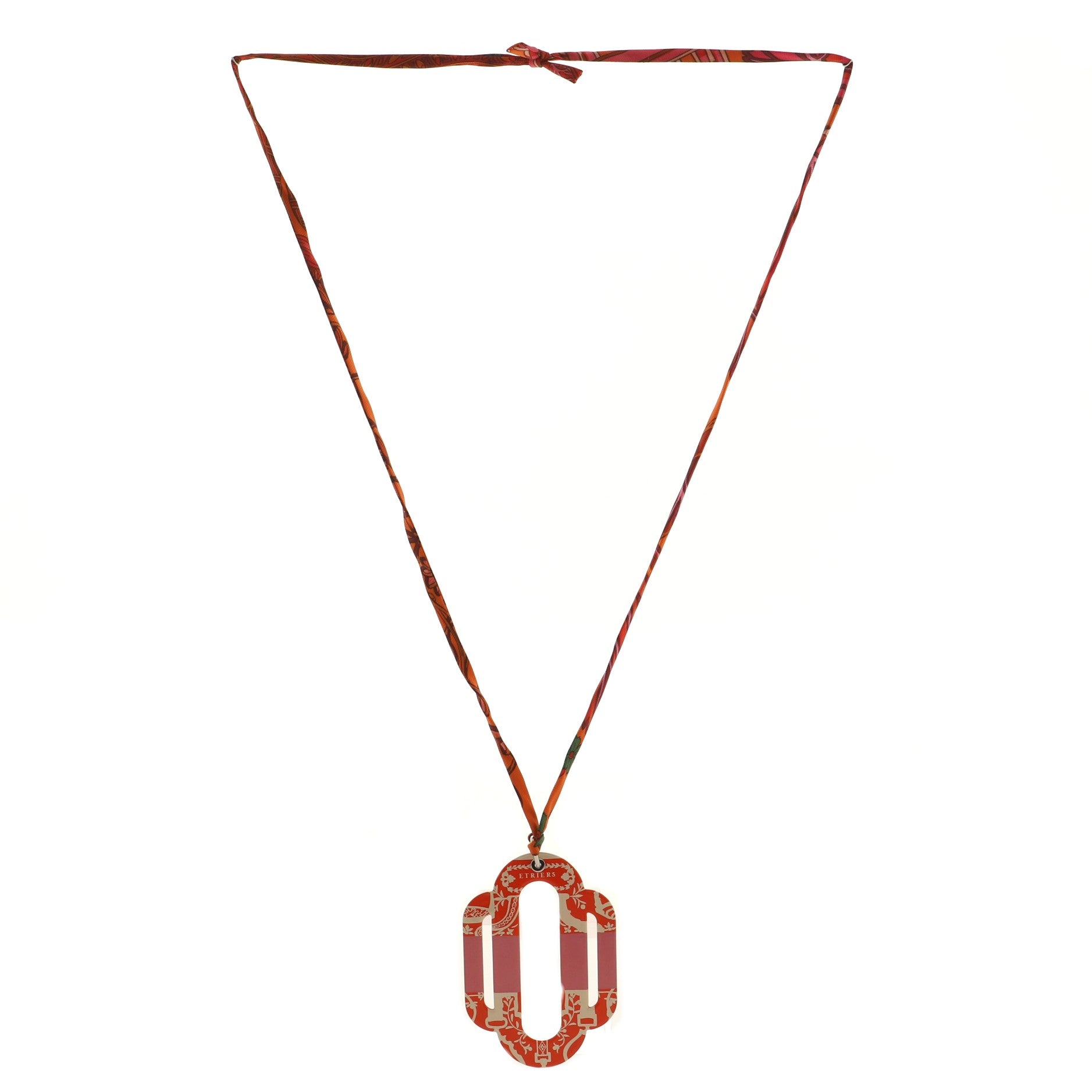 Attelage Etriers Tattoo Pendant Necklace Printed Enamel