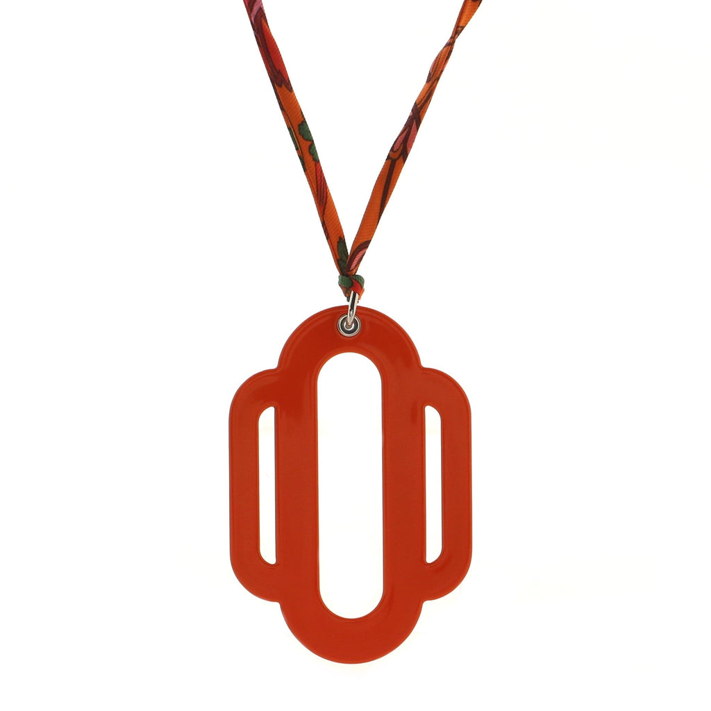 Attelage Etriers Tattoo Pendant Necklace Printed Enamel