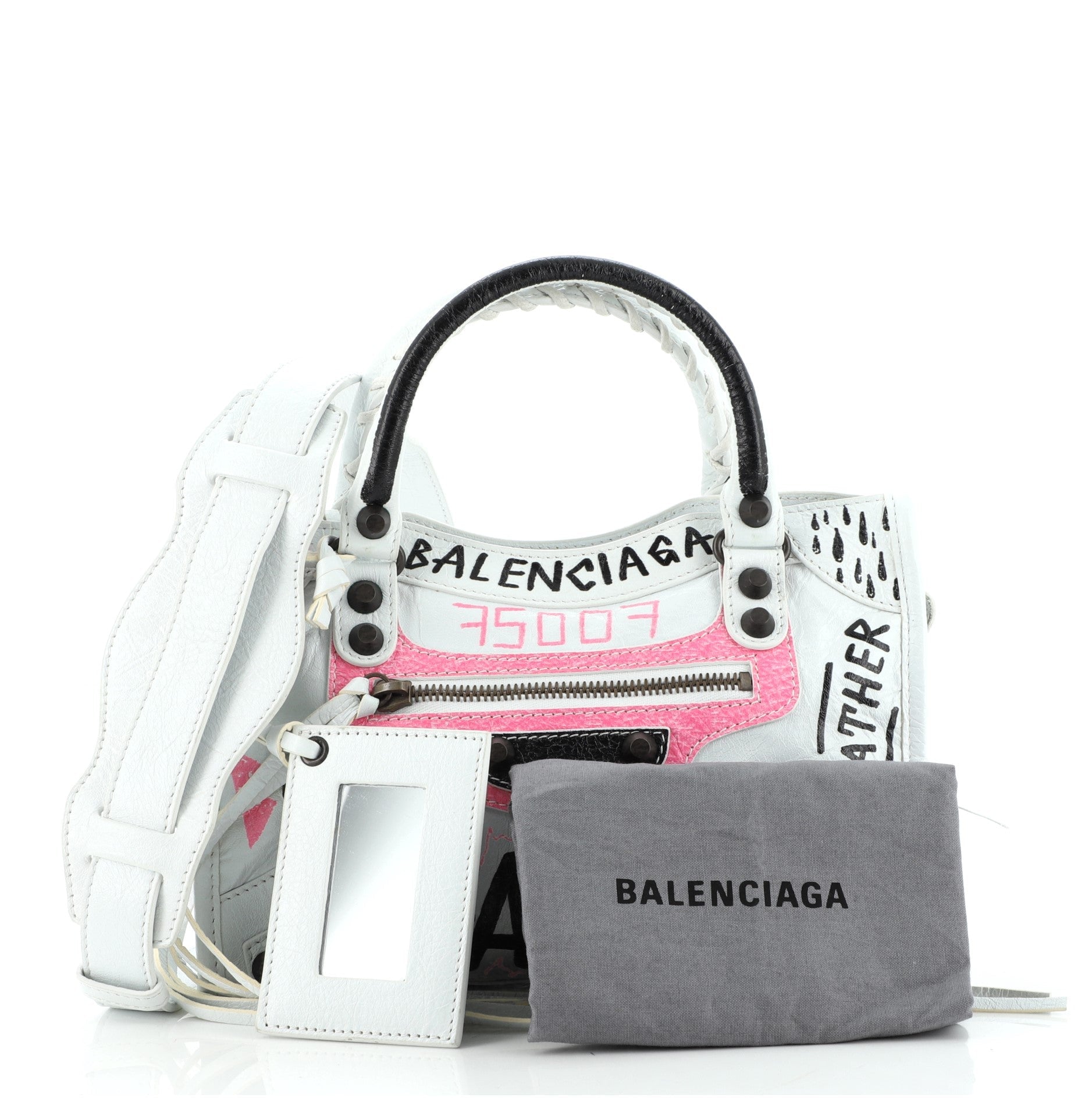 City Graffiti Classic Studs Bag Leather Mini