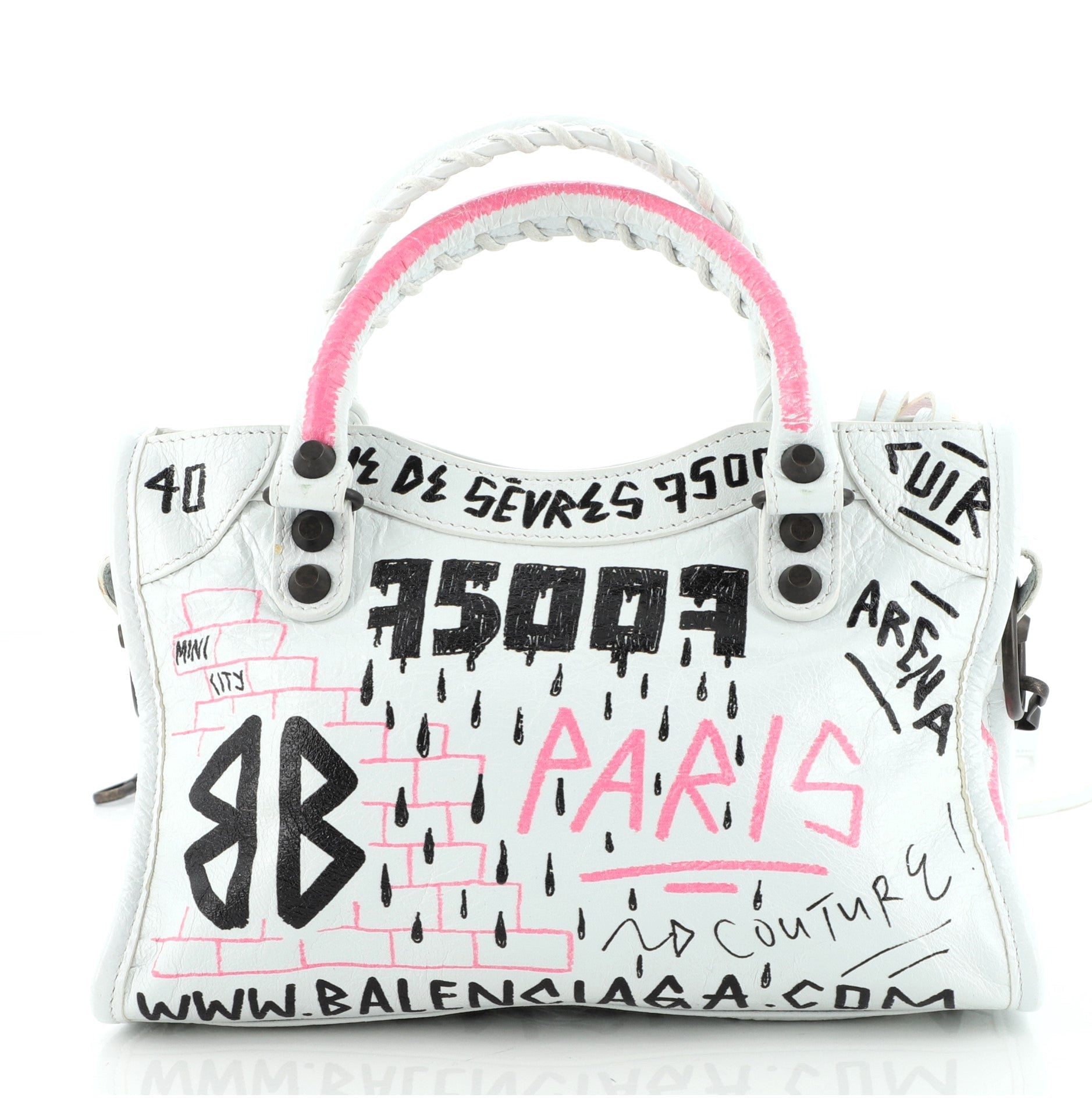 City Graffiti Classic Studs Bag Leather Mini