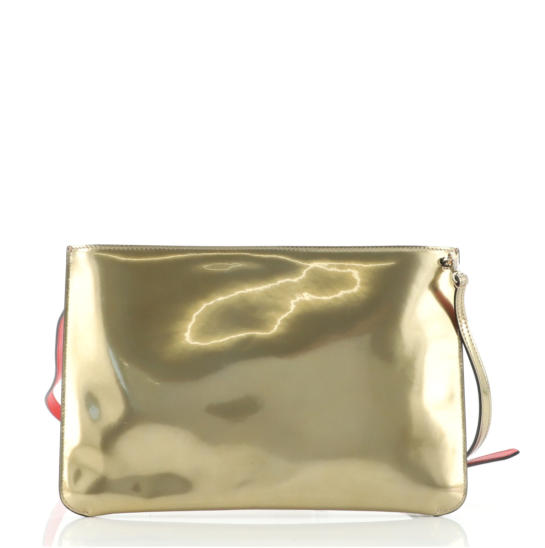 Loubiclutch Embellished Printed Satin with Patent