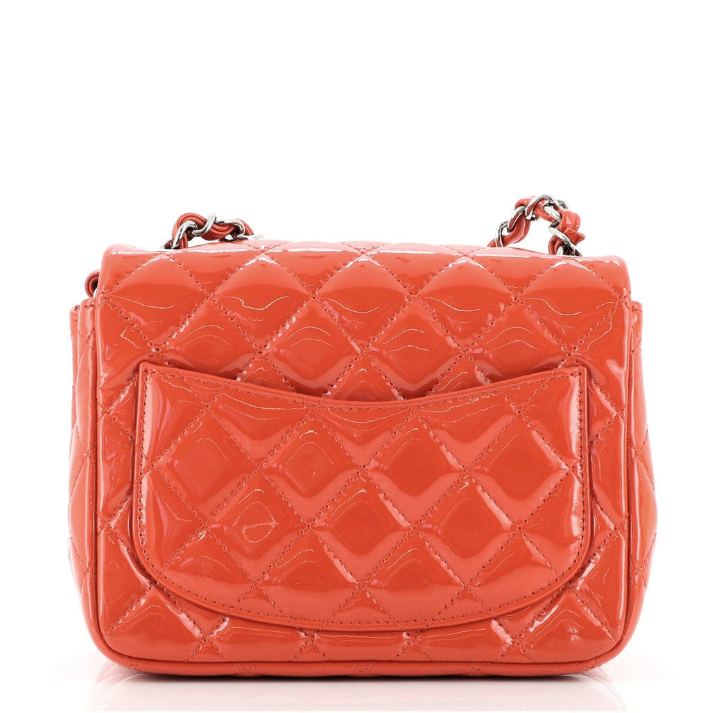 Square Classic Single Flap Bag Quilted Patent Mini