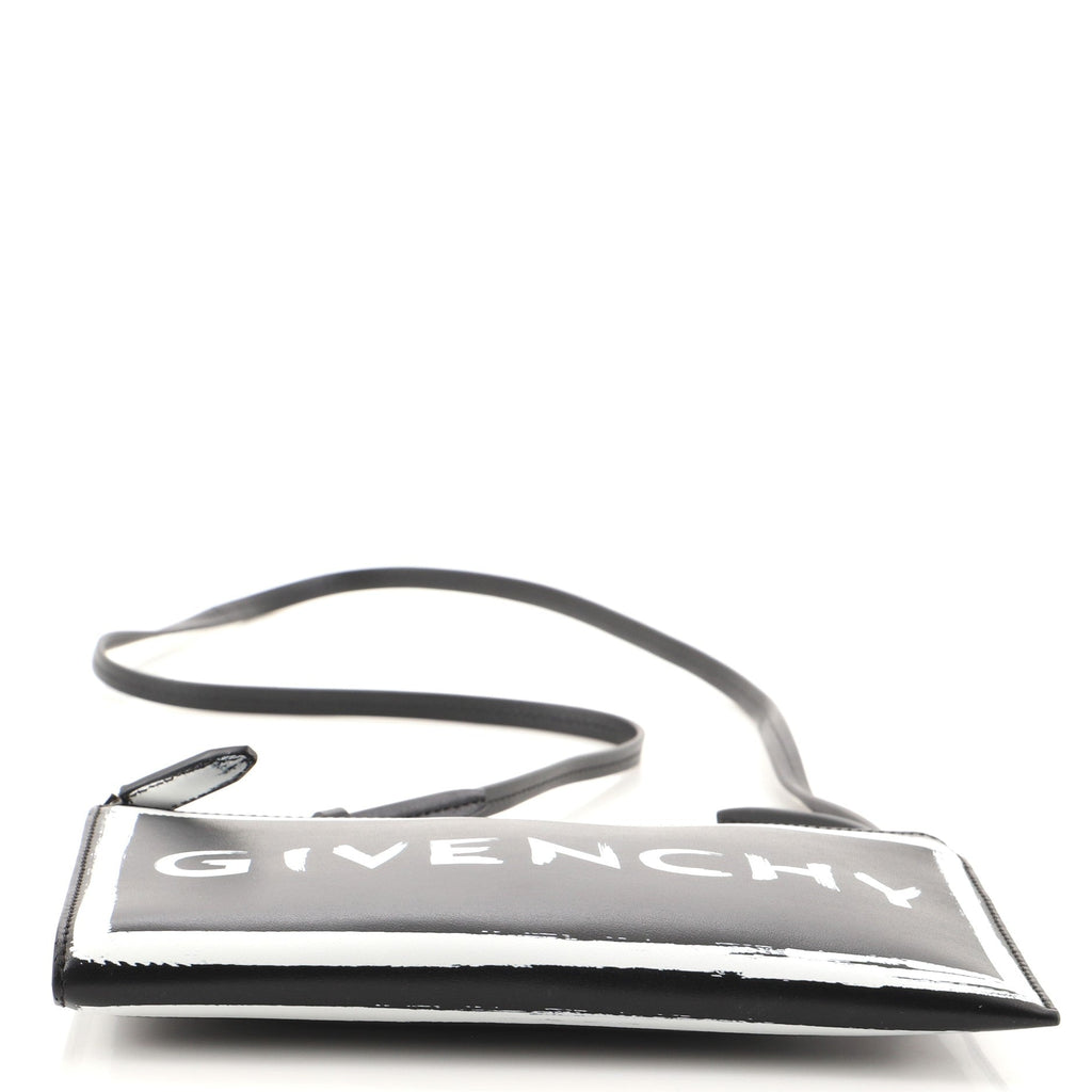 Graffiti Clutch with Strap Printed Leather