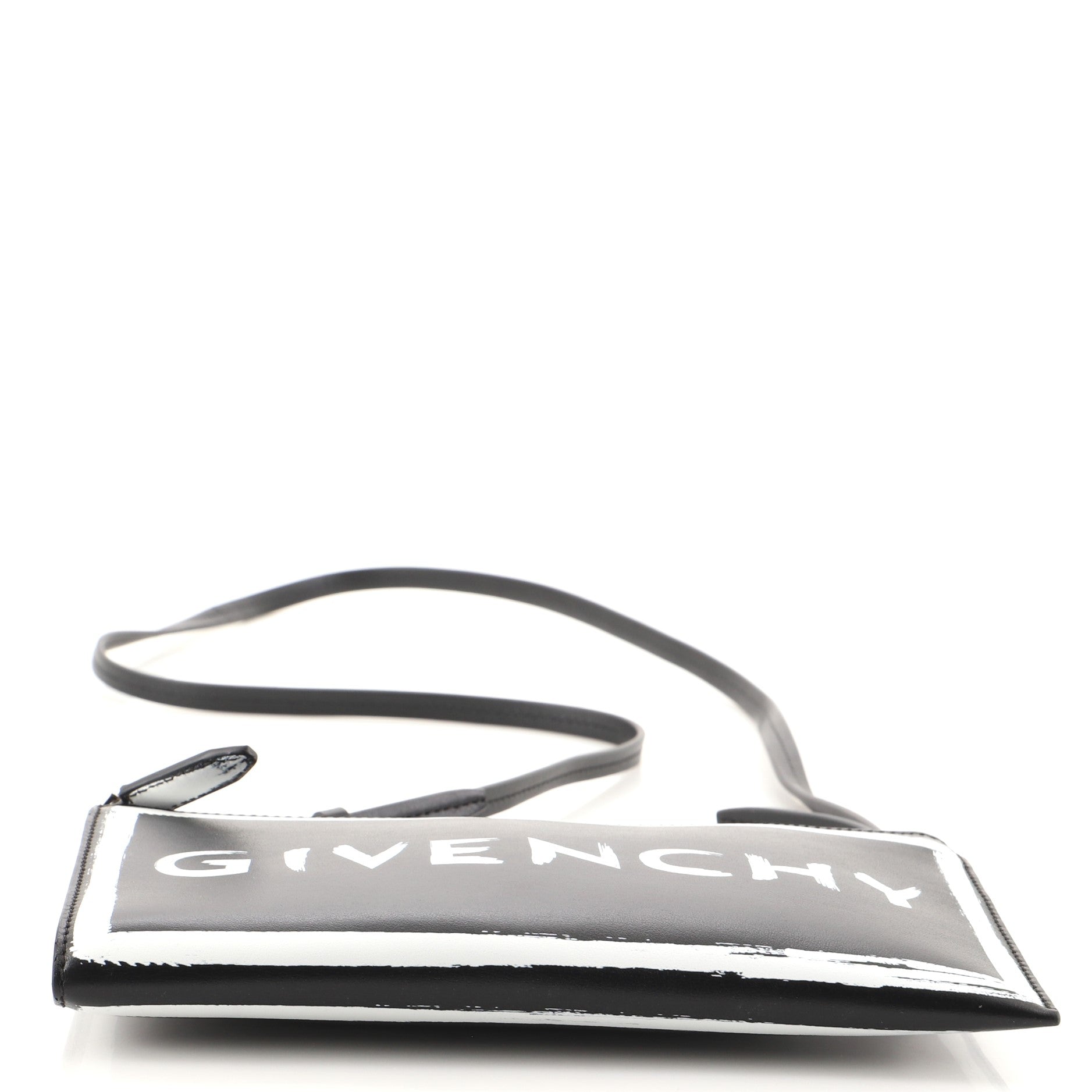 Graffiti Clutch with Strap Printed Leather
