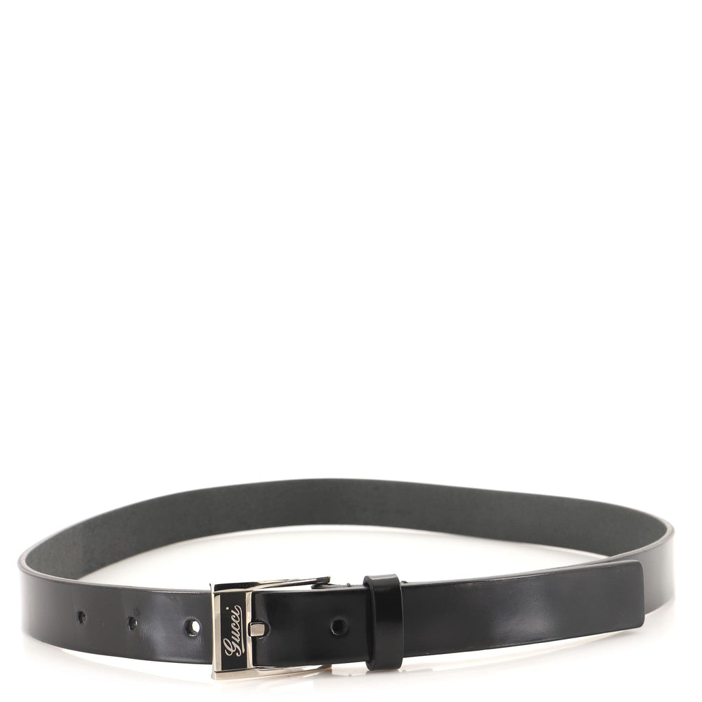 Logo Buckle Belt Leather Medium 90