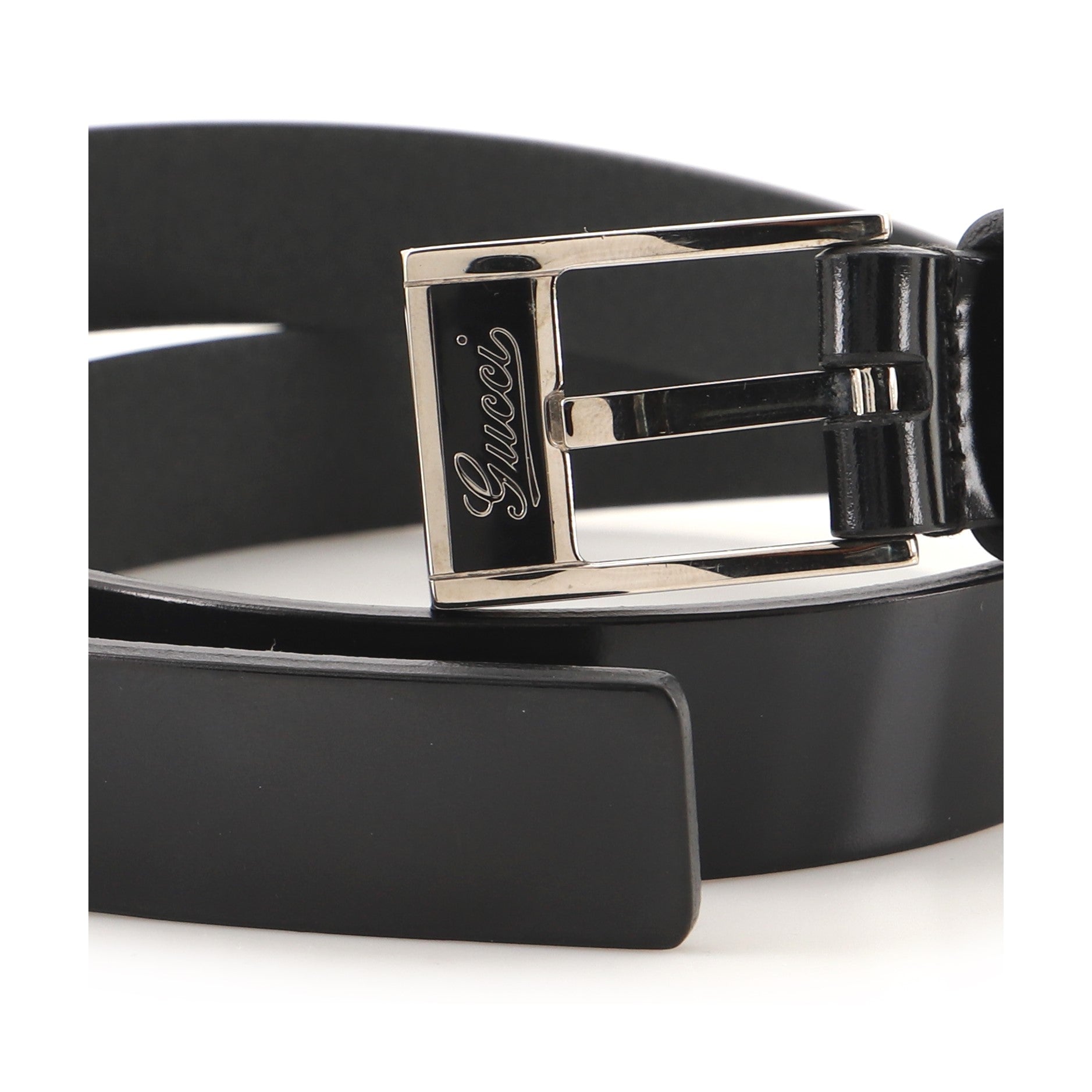Logo Buckle Belt Leather Medium 90