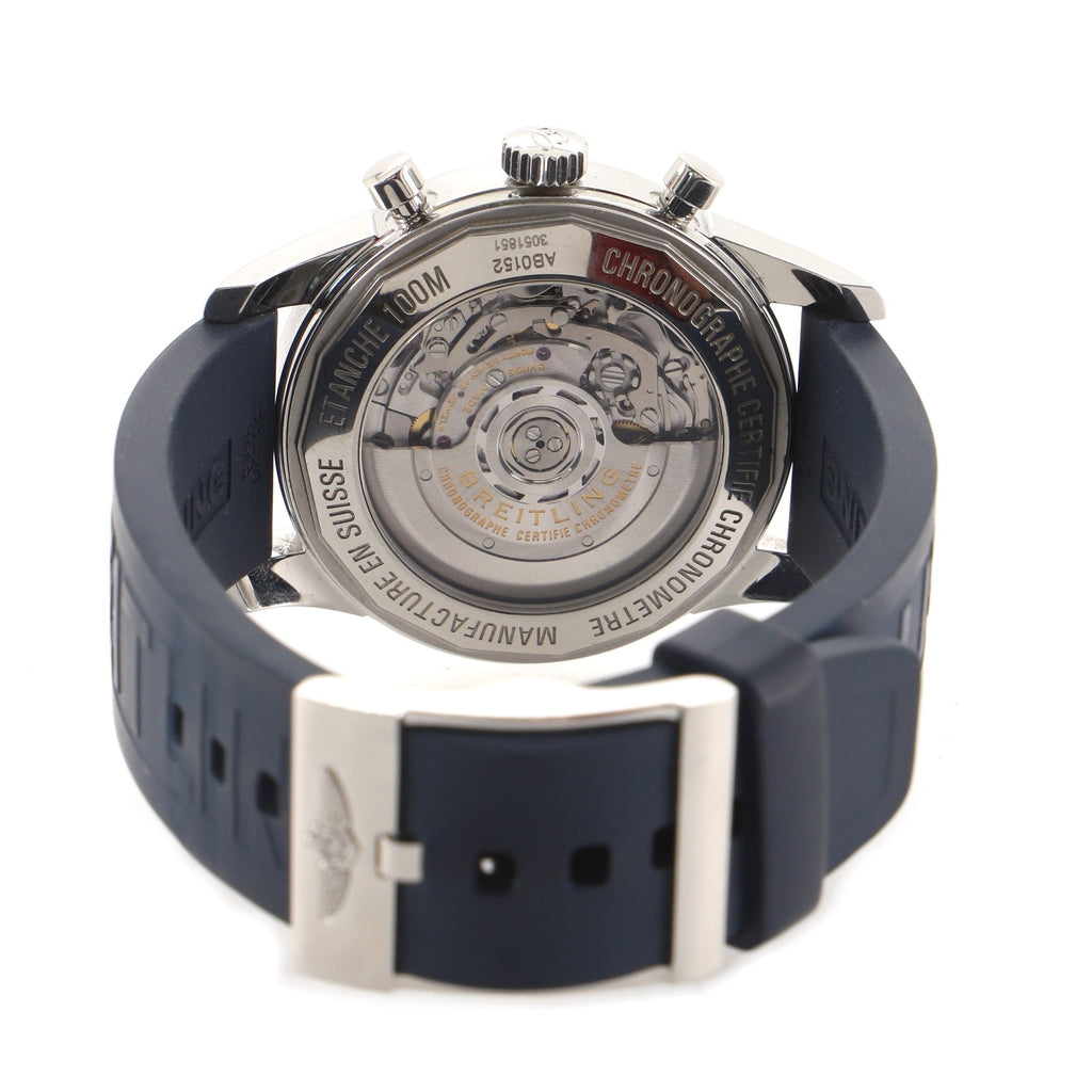 Transocean Chronograph Automatic Watch Stainless Steel and Leather 42
