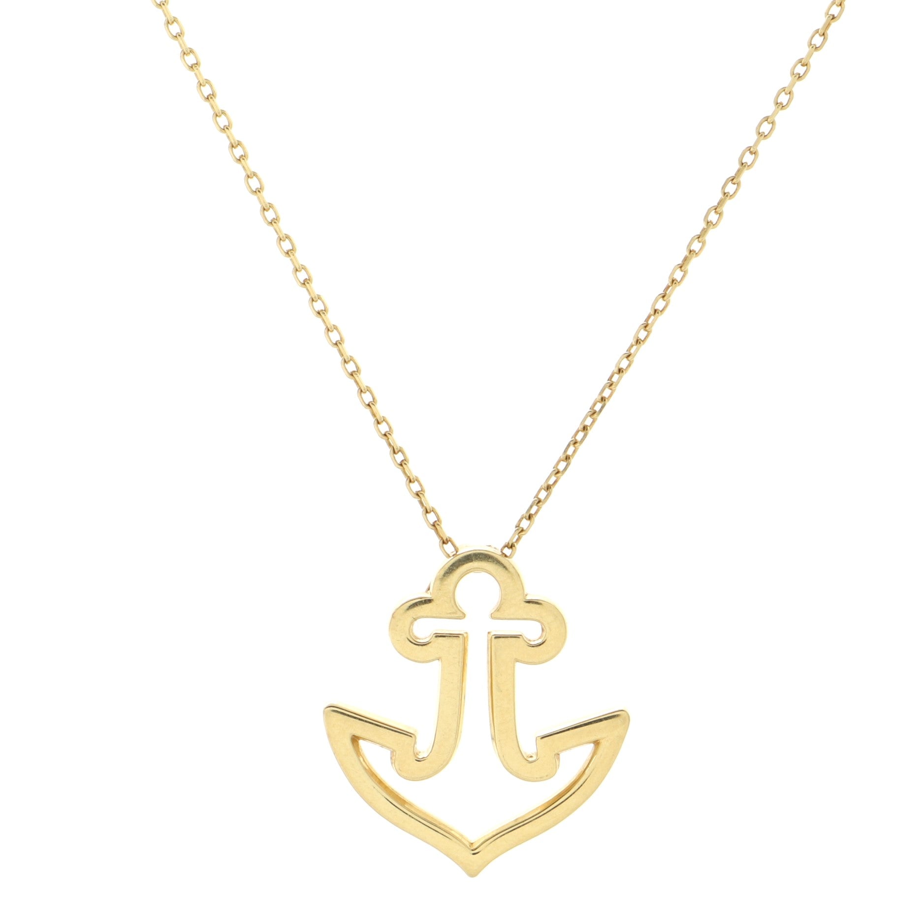 Anchor Necklace 14K Yellow Gold