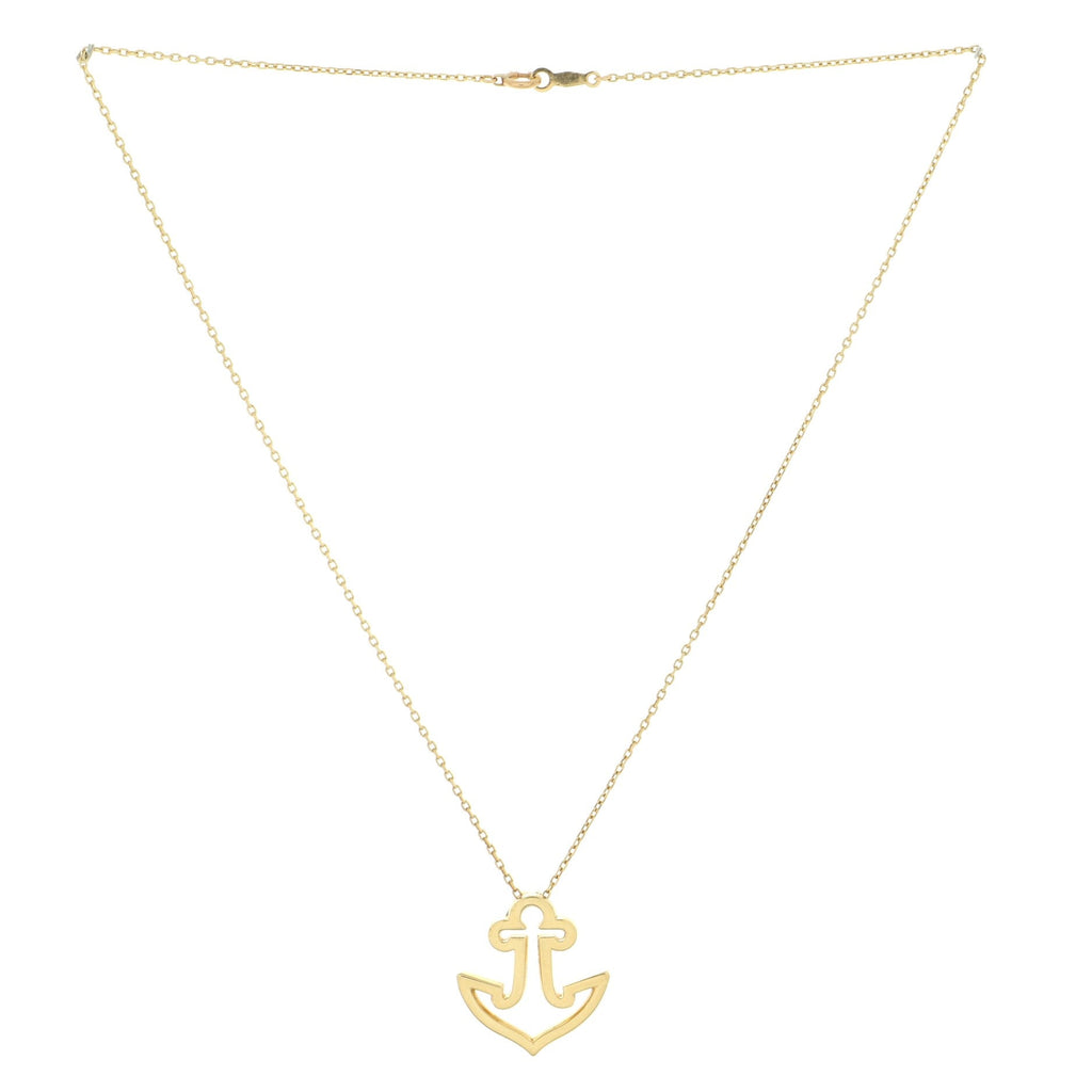Anchor Necklace 14K Yellow Gold