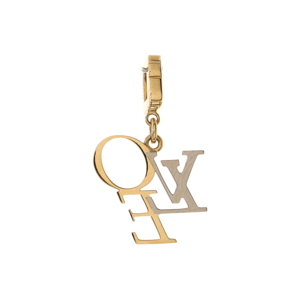 LOVE Charm Necklace 18K Yellow Gold and 18K White Gold