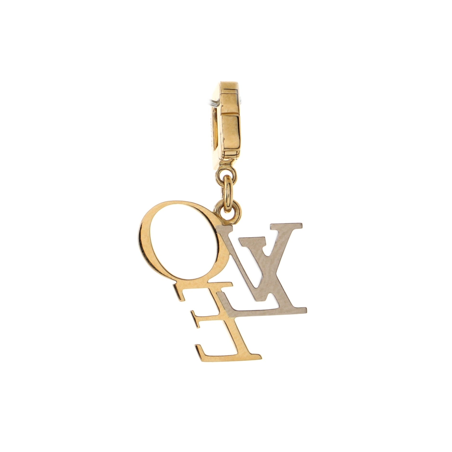 LOVE Charm Necklace 18K Yellow Gold and 18K White Gold