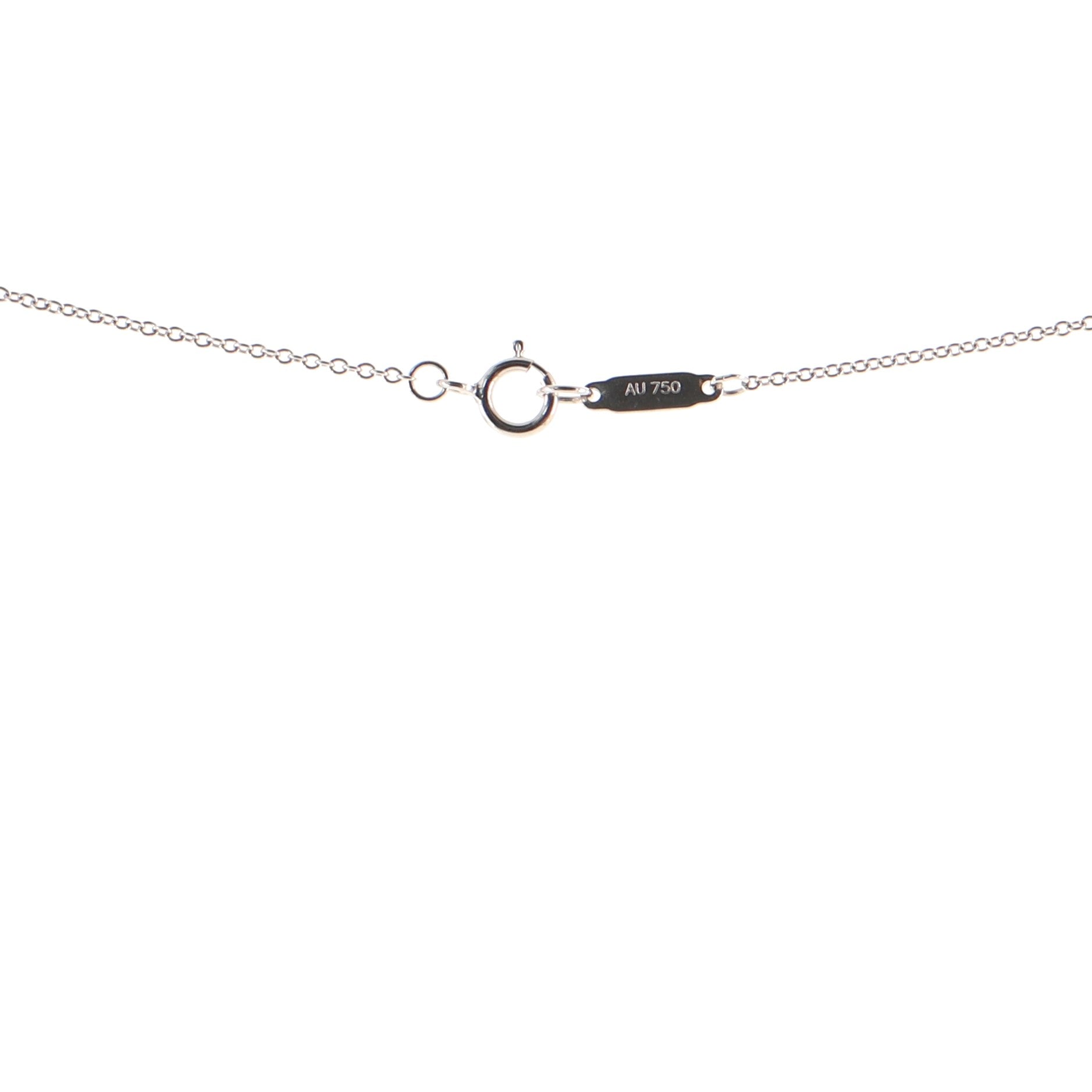 Heart Motif 3 Stone Pendant Necklace 18K White Gold with Diamonds