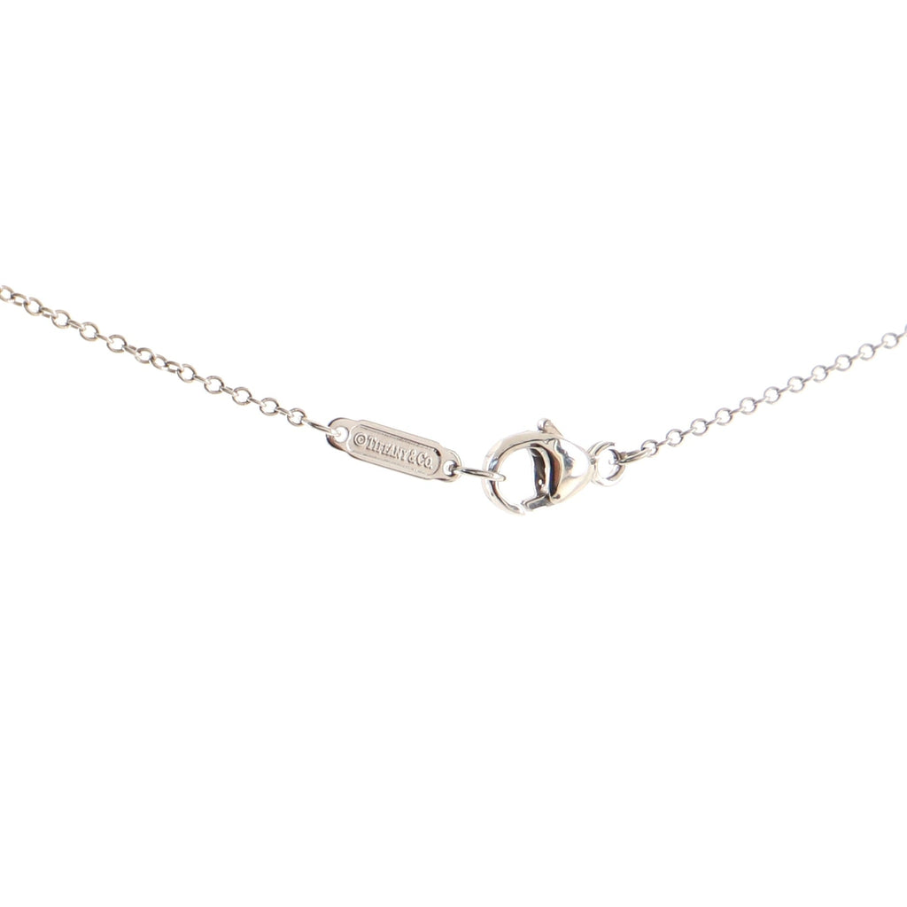 Drop Pendant Necklace Platinum and Diamonds