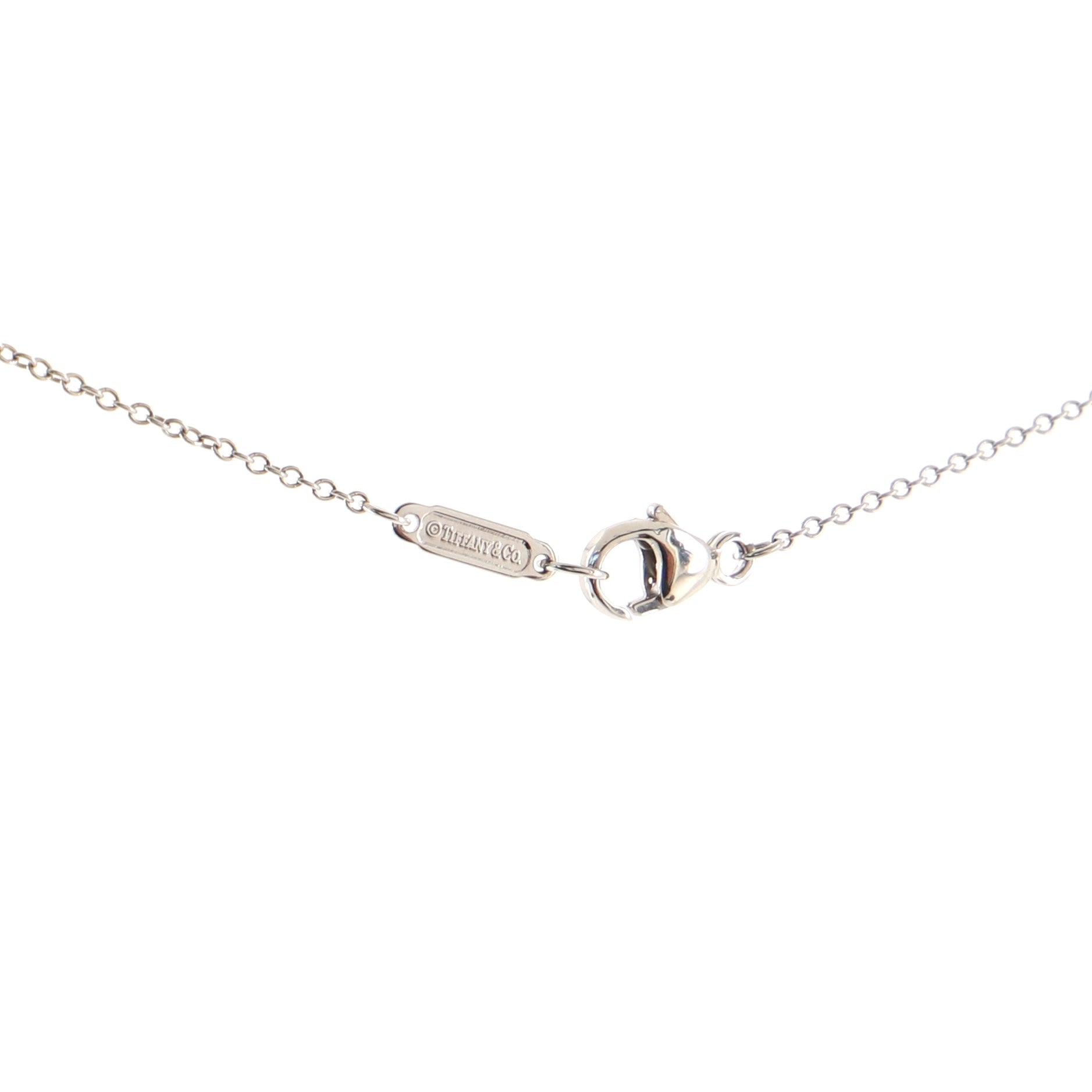 Drop Pendant Necklace Platinum and Diamonds