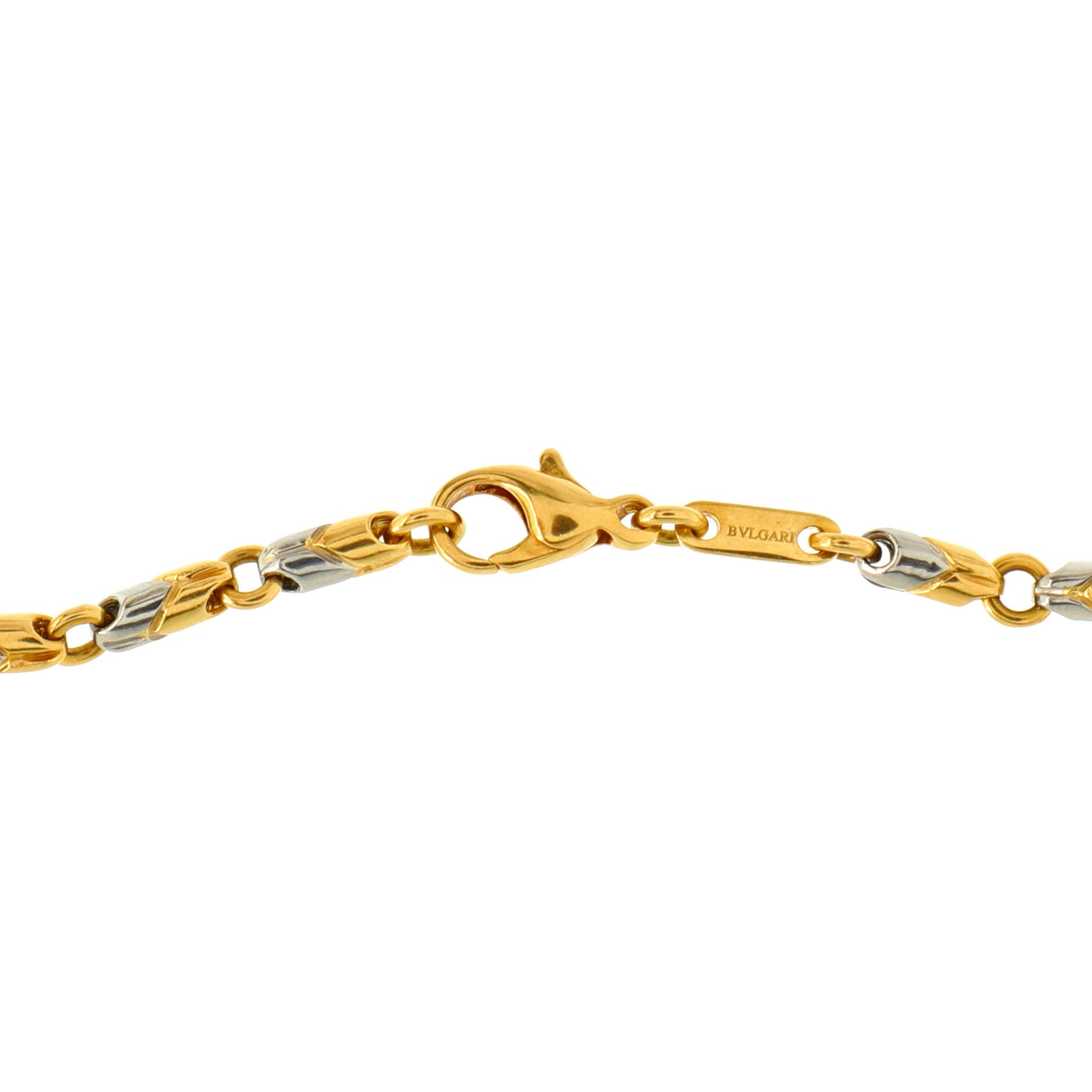 Passo Doppio Necklace 18K Yellow Gold and Stainless Steel