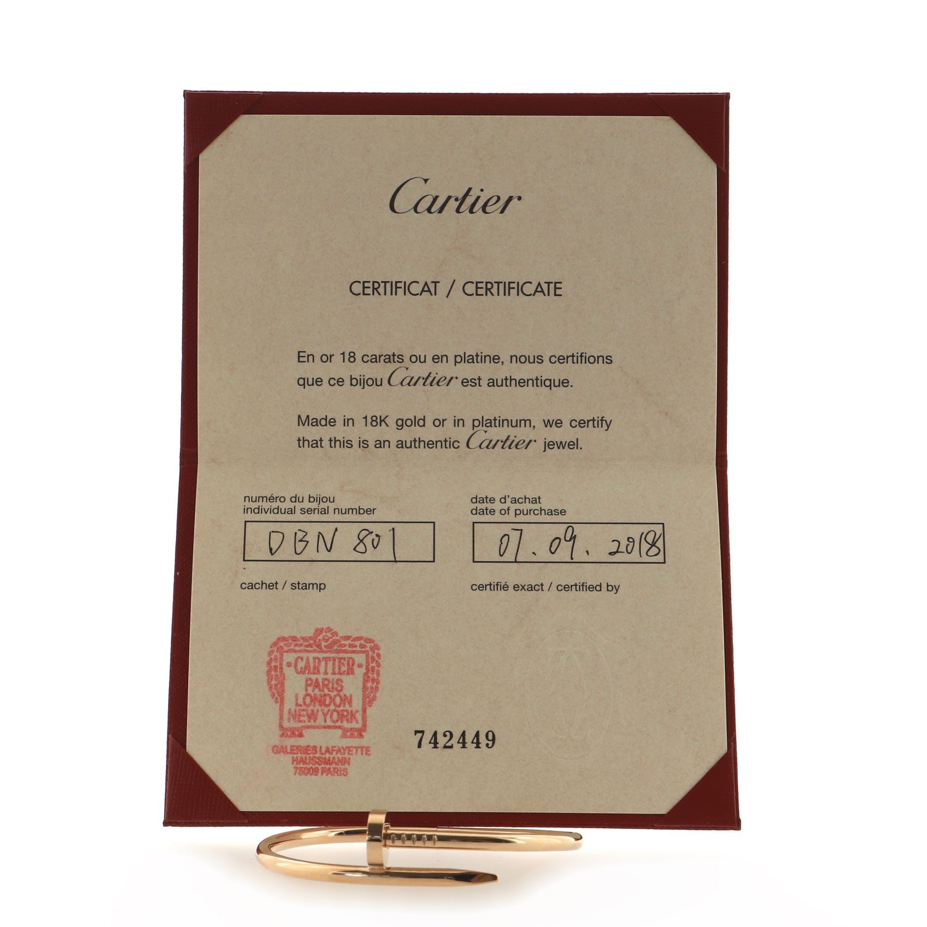 Juste un Clou Bracelet 18K Rose Gold Large