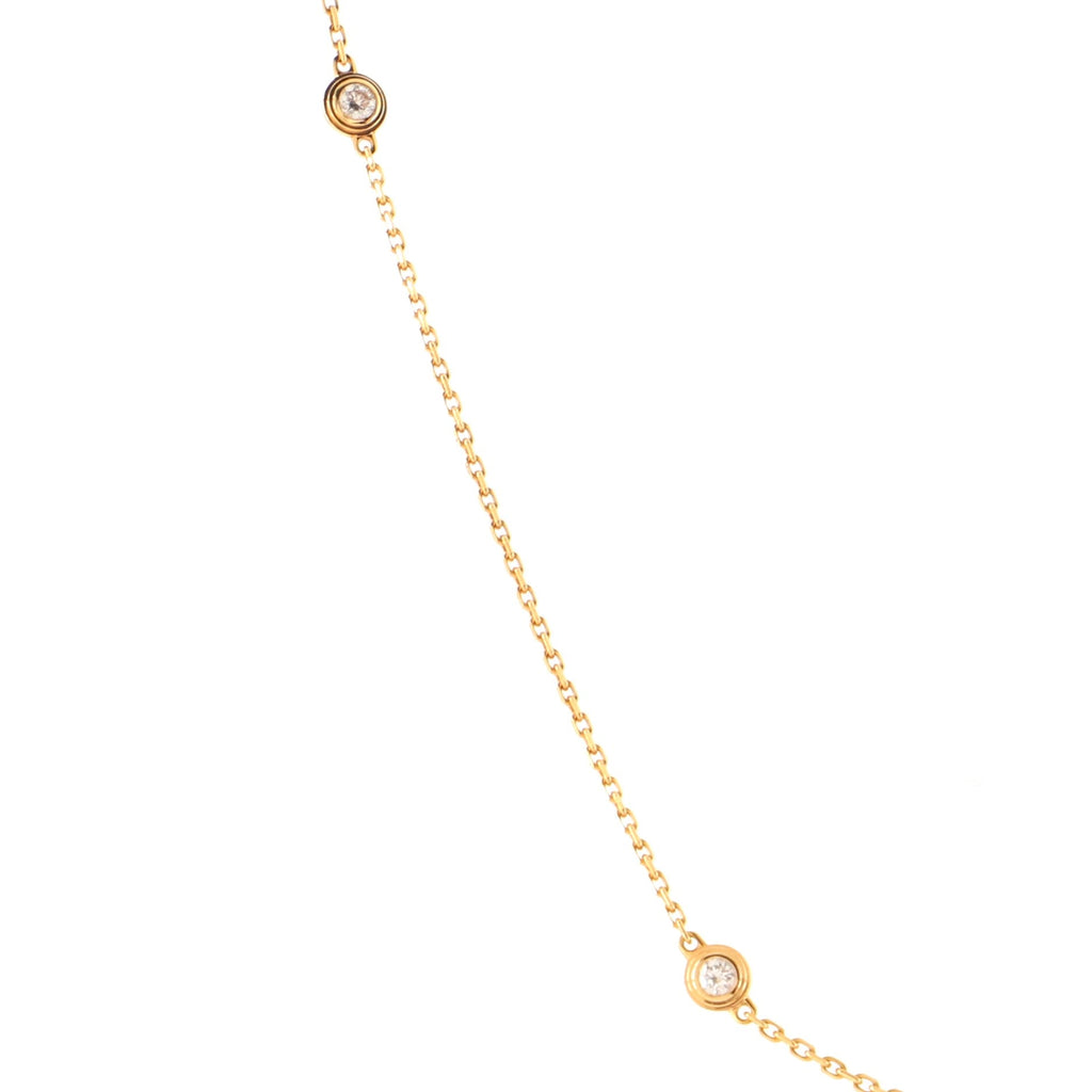 6 Diamond Diamants Legers Necklace 18K Yellow Gold with Diamonds